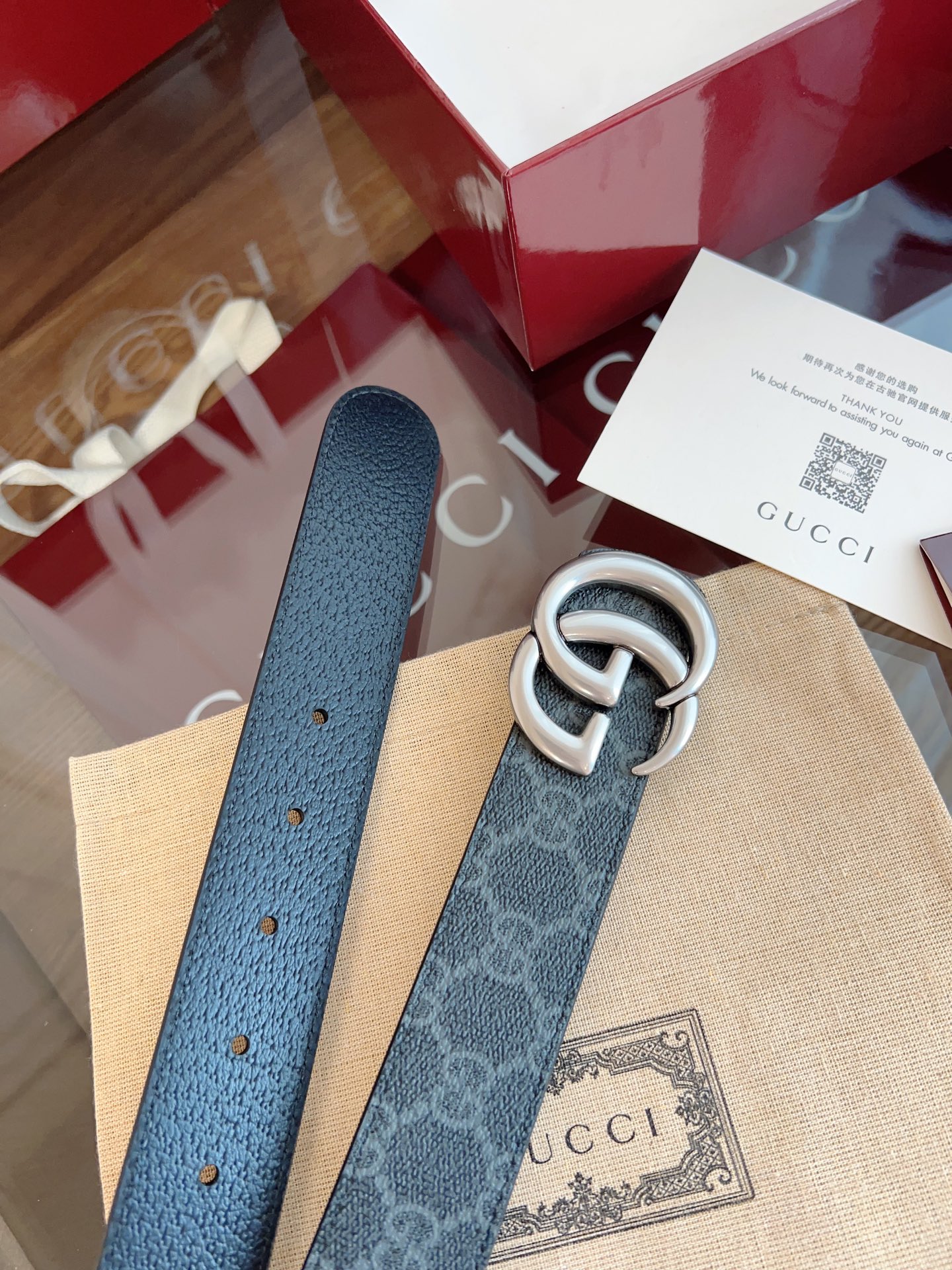 Gucci Male Basic Belt Canvas Black