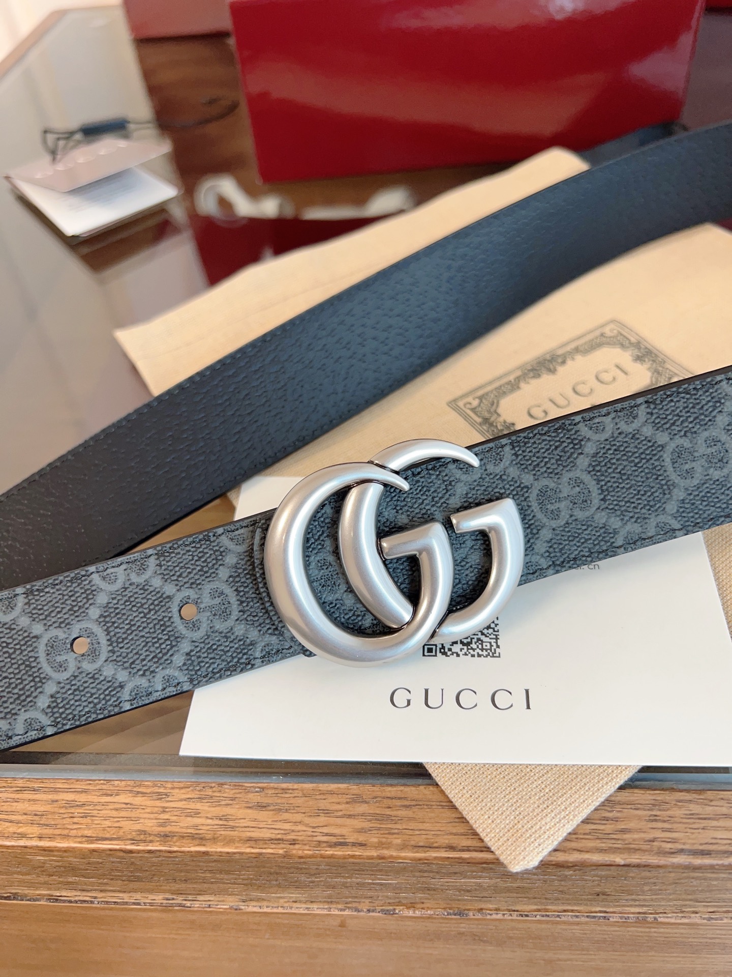 Gucci Male Basic Belt Canvas Black