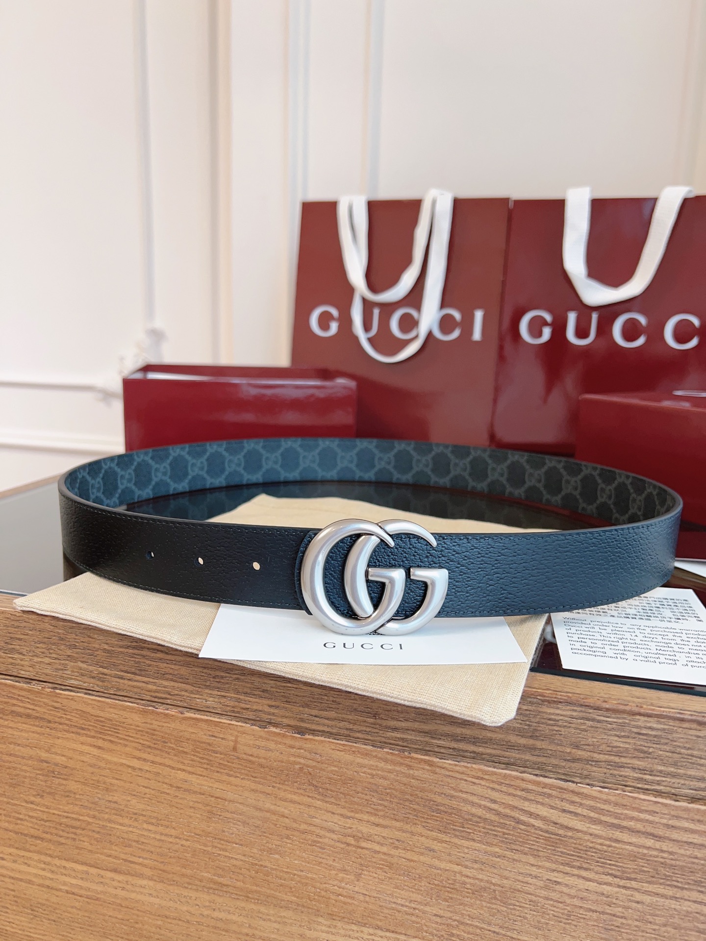 Gucci Male Basic Belt Canvas Black