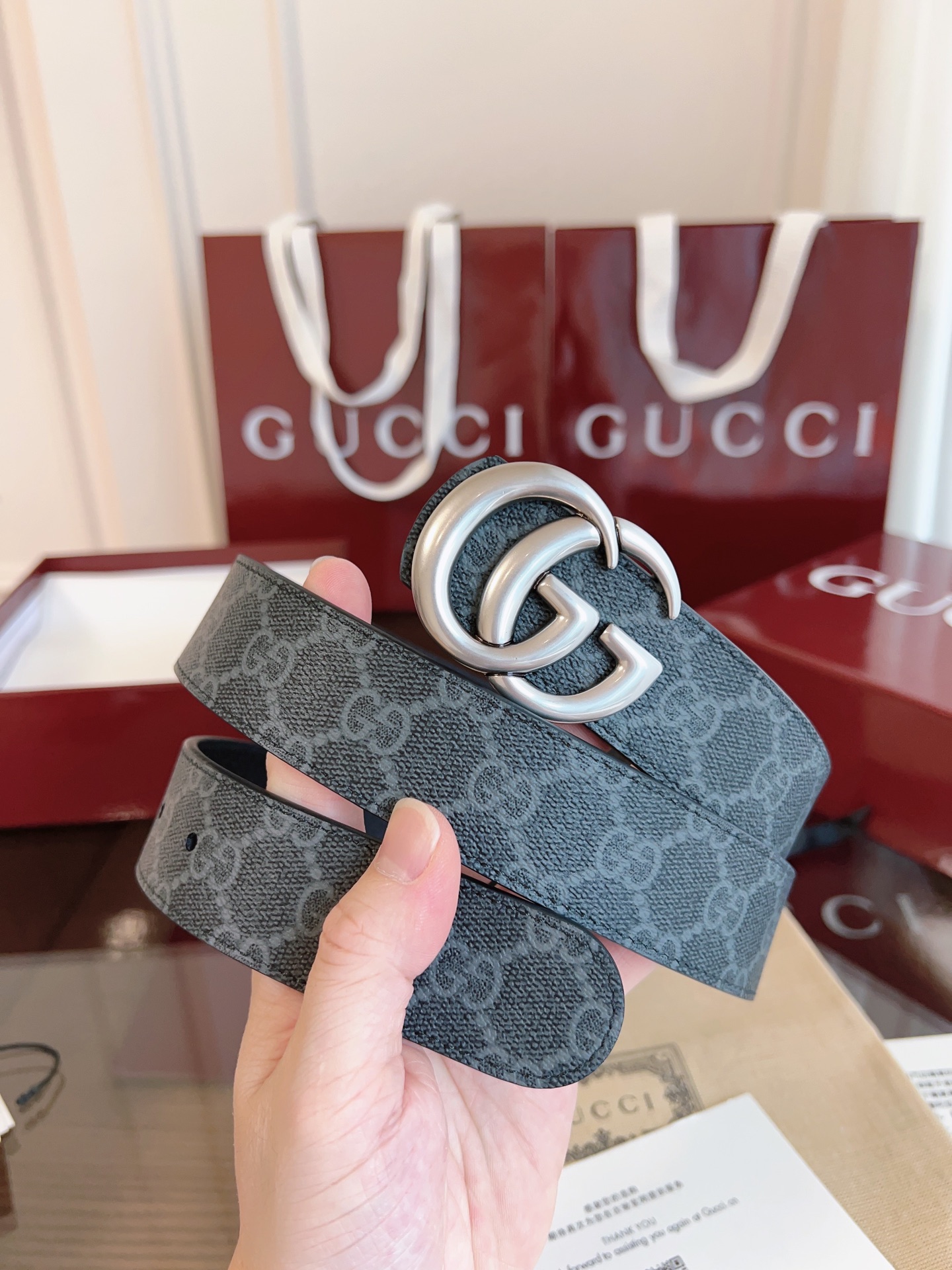 Gucci Male Basic Belt Canvas Black