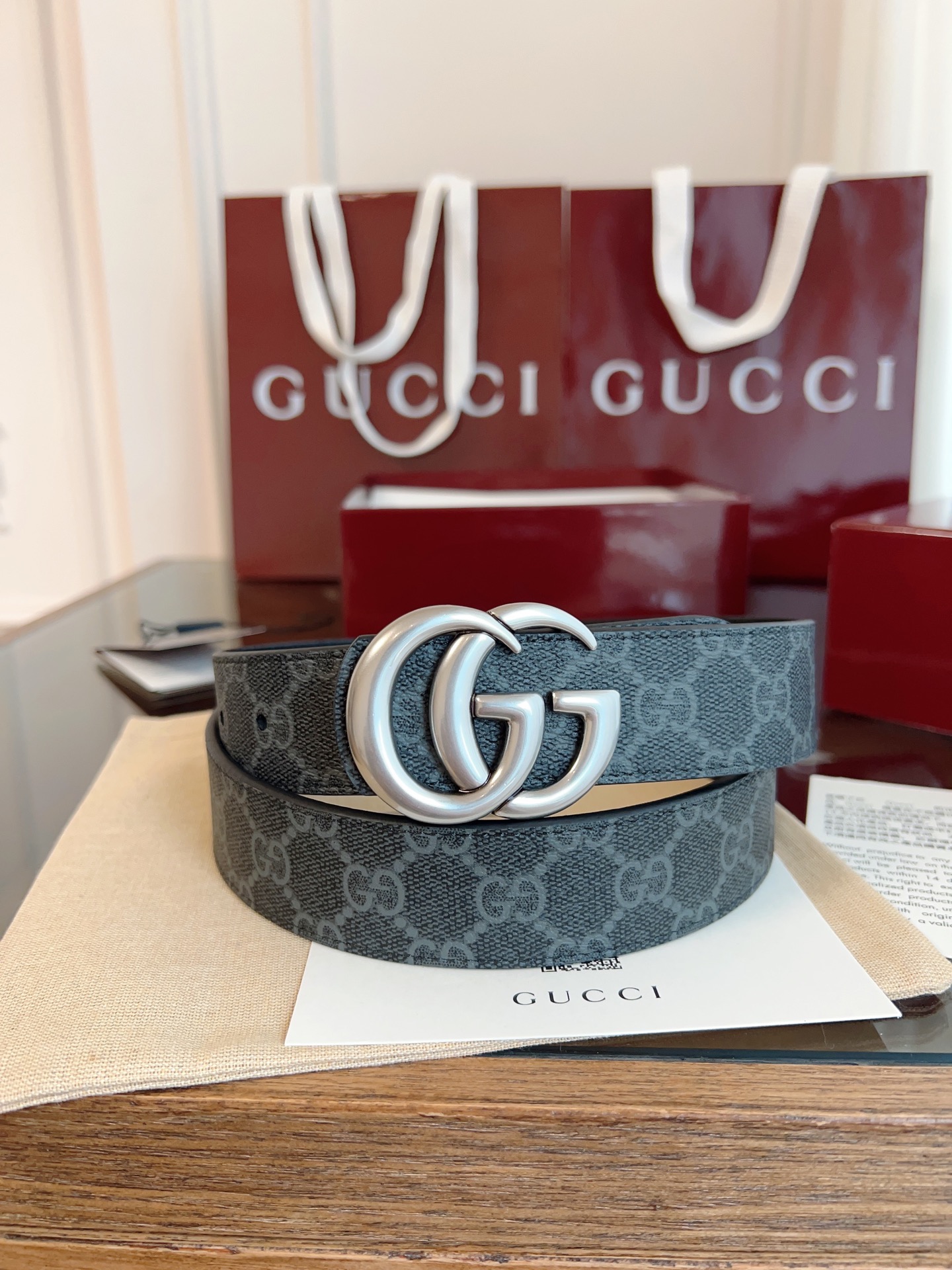 Gucci Male Basic Belt Canvas Black