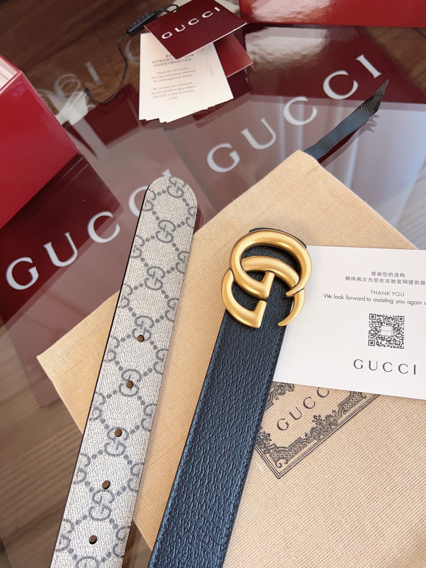 Gucci Male Basic Belt Canvas Black