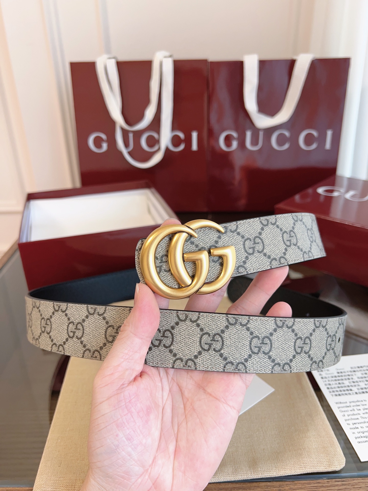 Gucci Male Basic Belt Canvas Black