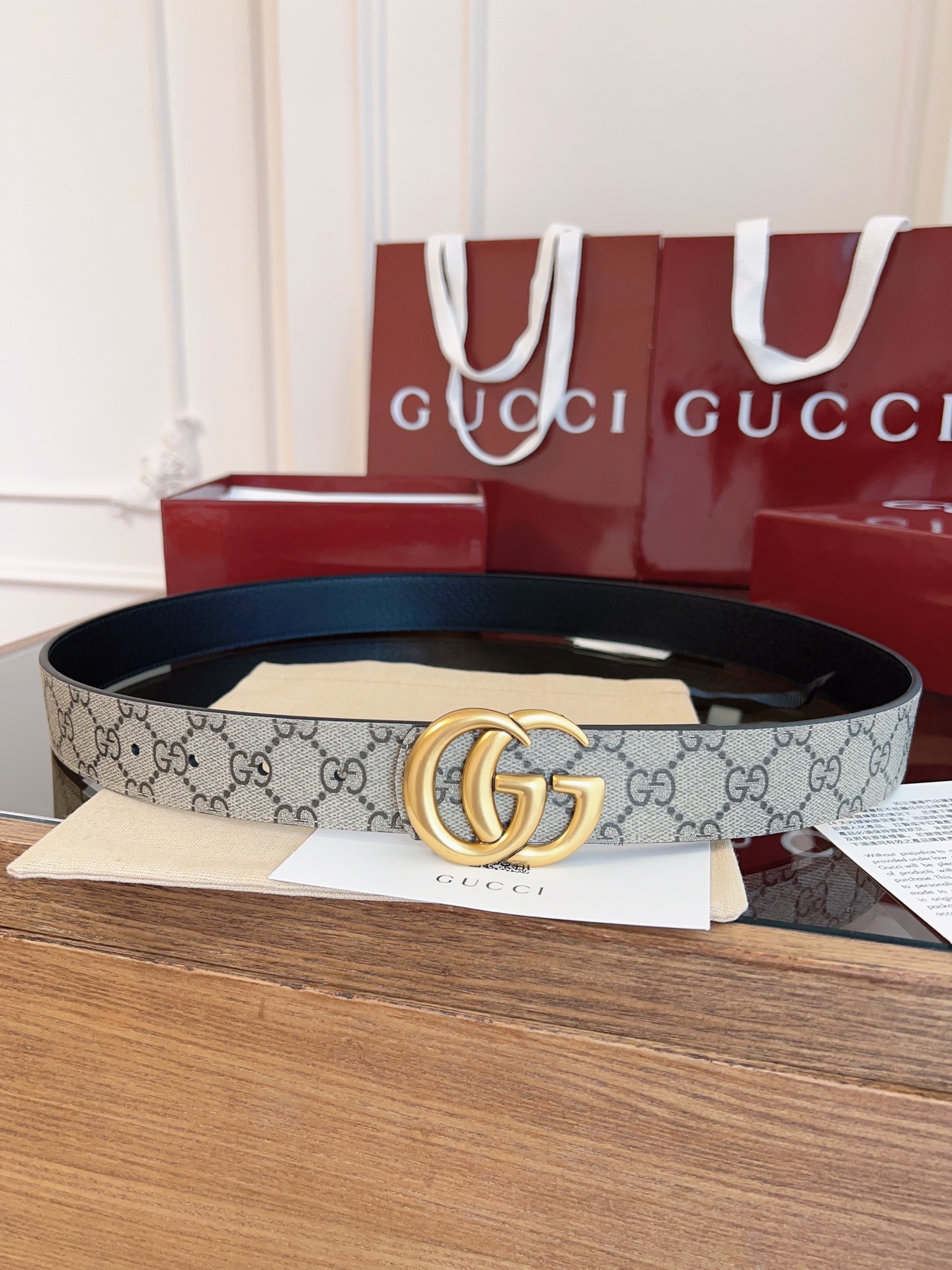 Gucci Male Basic Belt Canvas Black