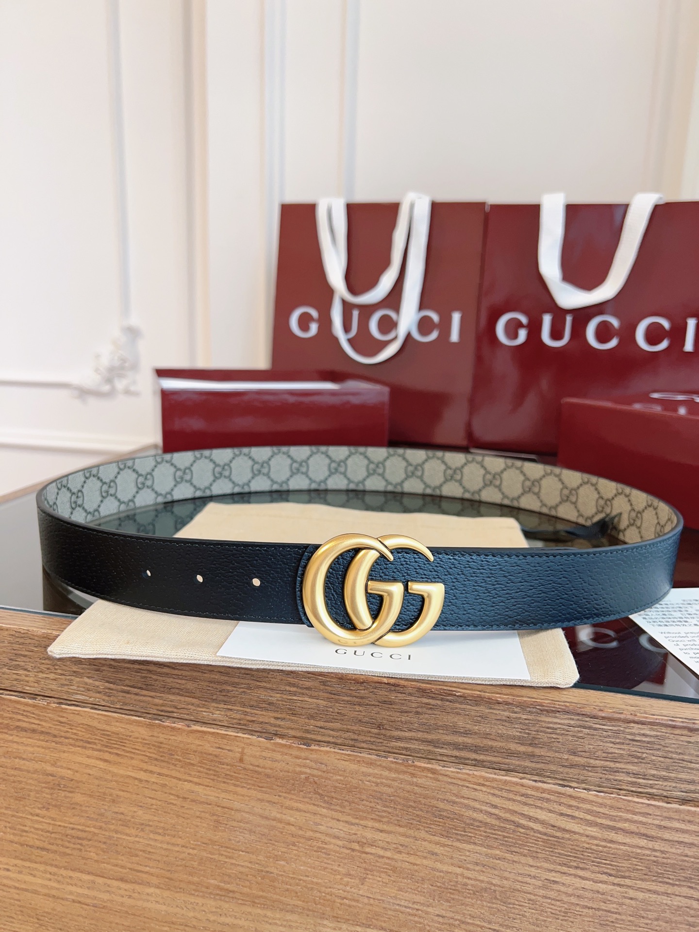 Gucci Male Basic Belt Canvas Black