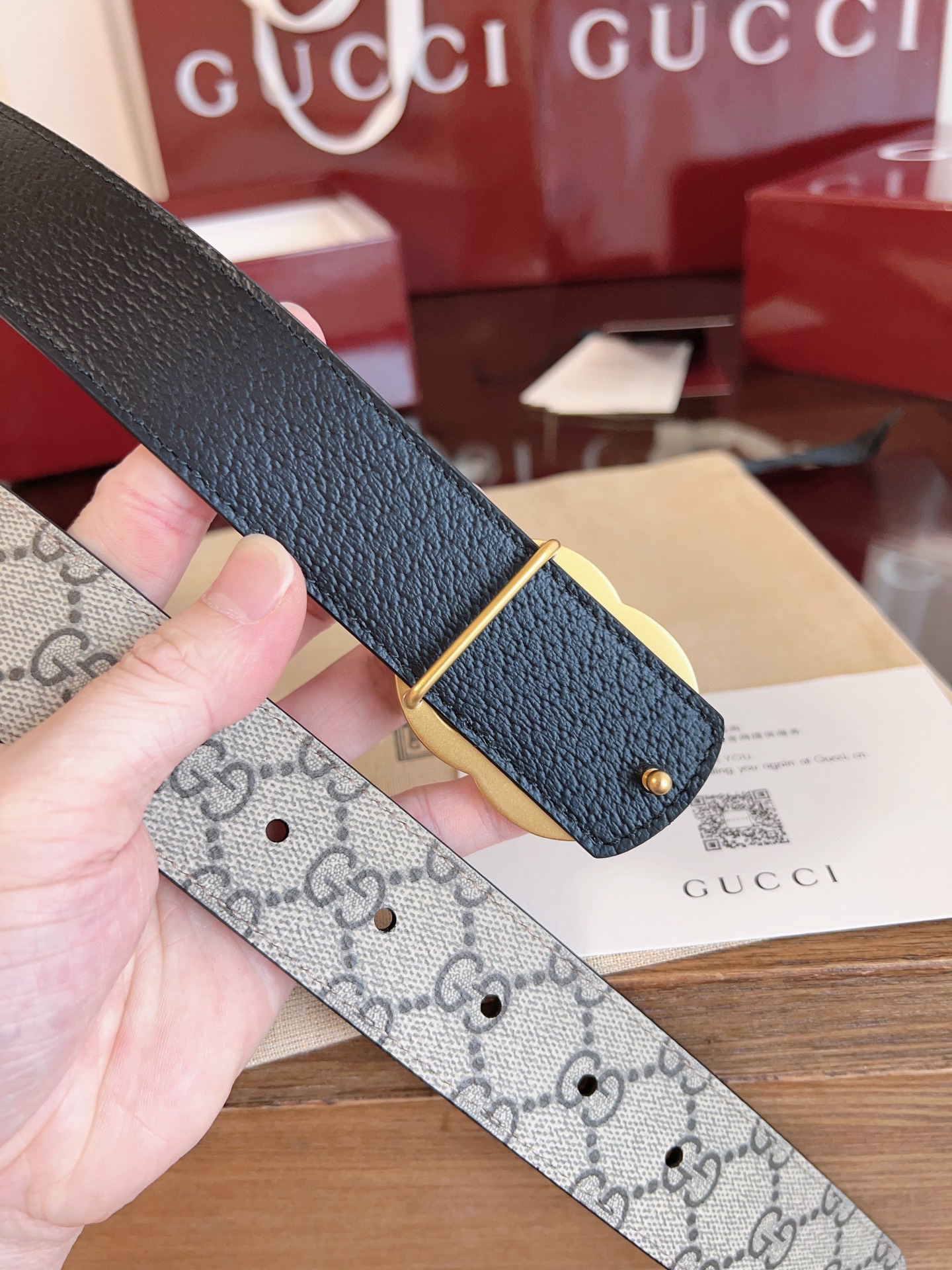 Gucci Male Basic Belt Canvas Black