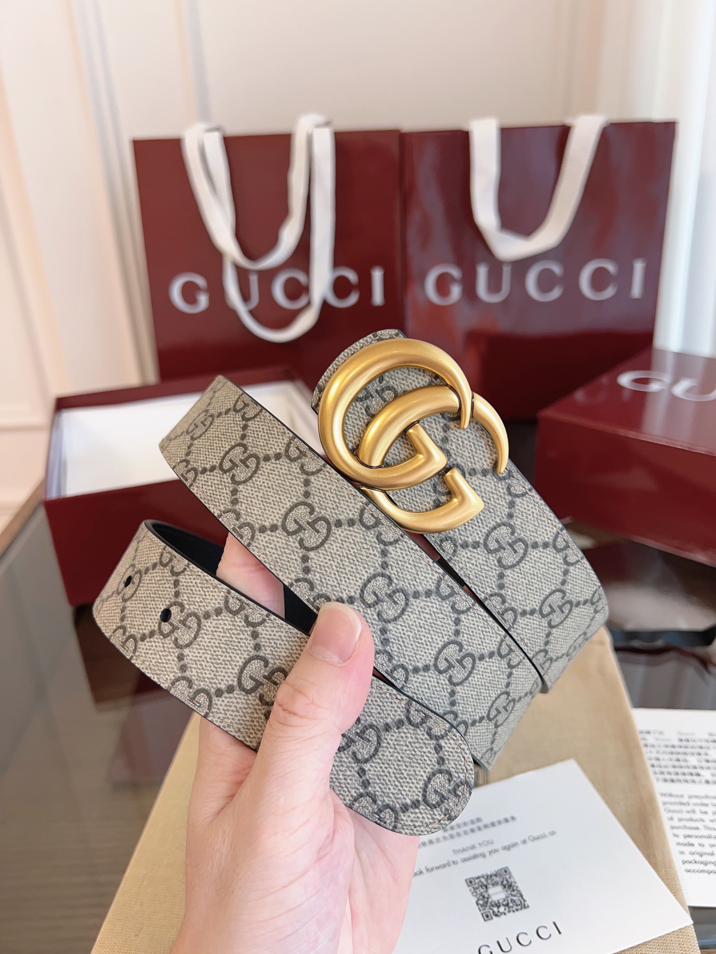 Gucci Male Basic Belt Canvas Black