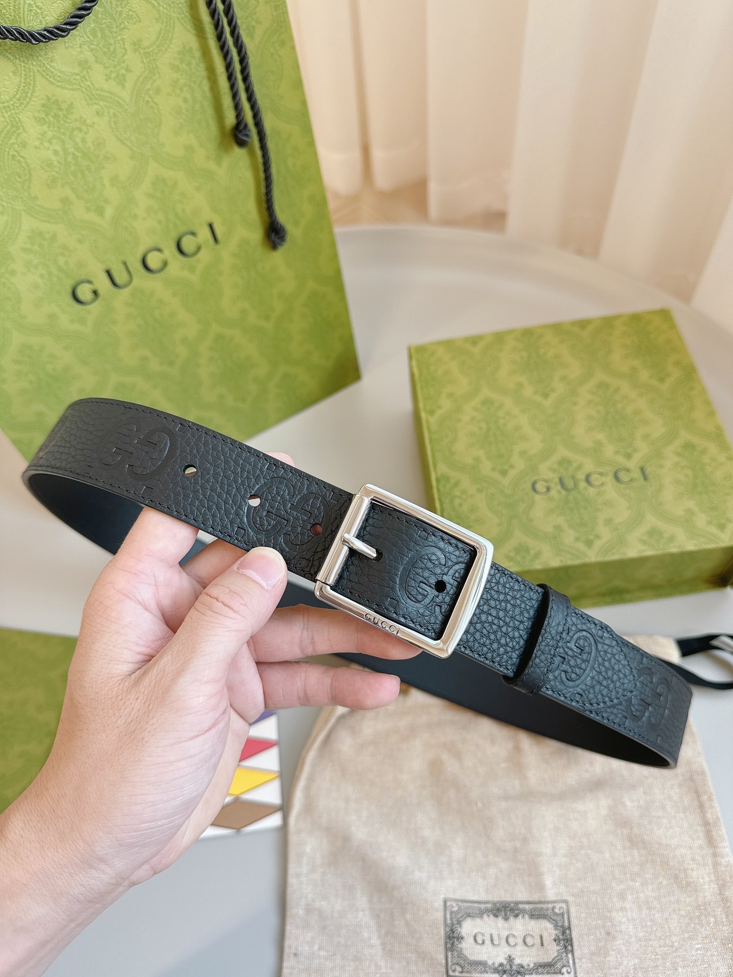 Gucci Pin Buckle Belt Black