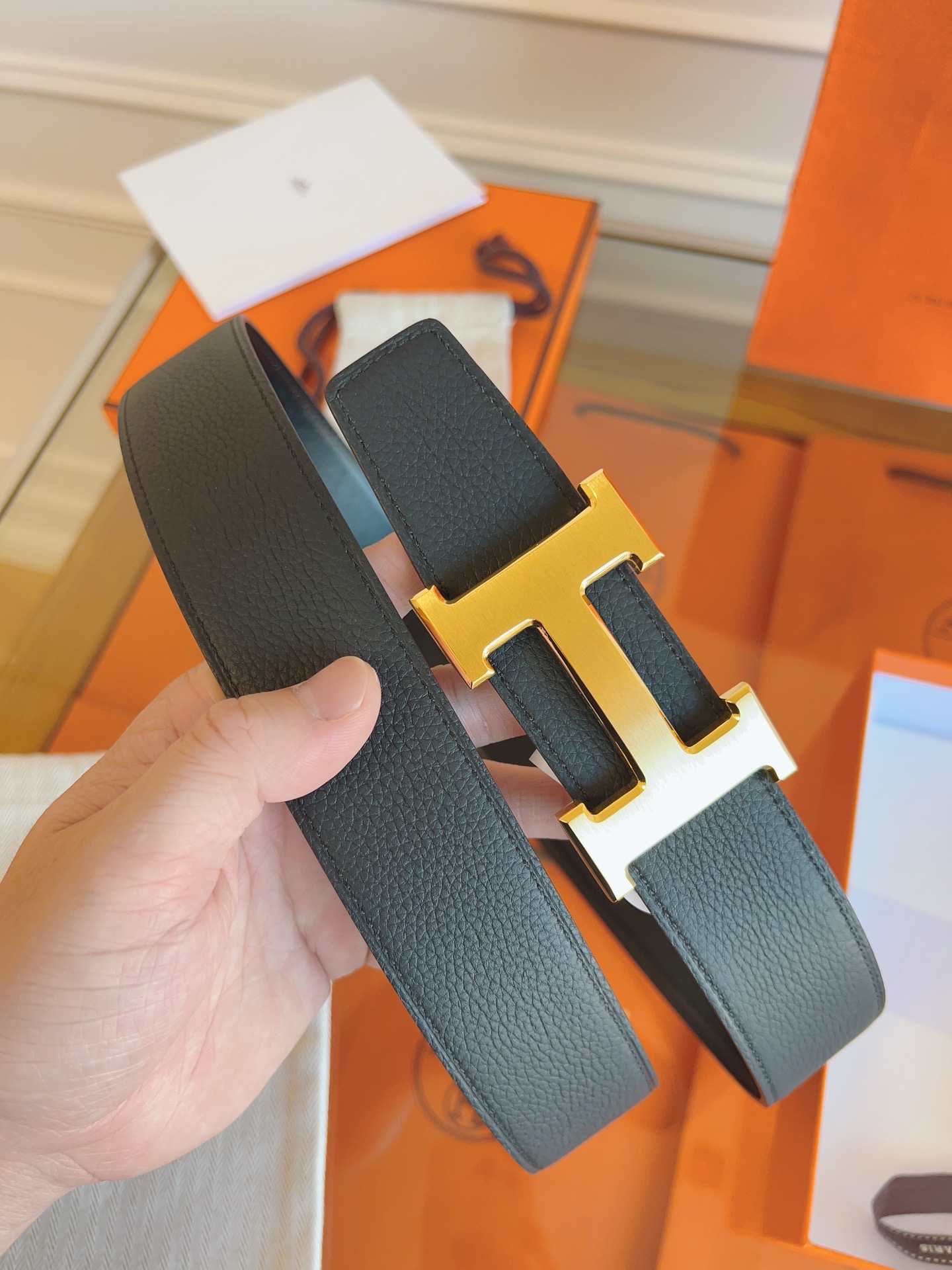 Hermès Basic Belt Black S-m