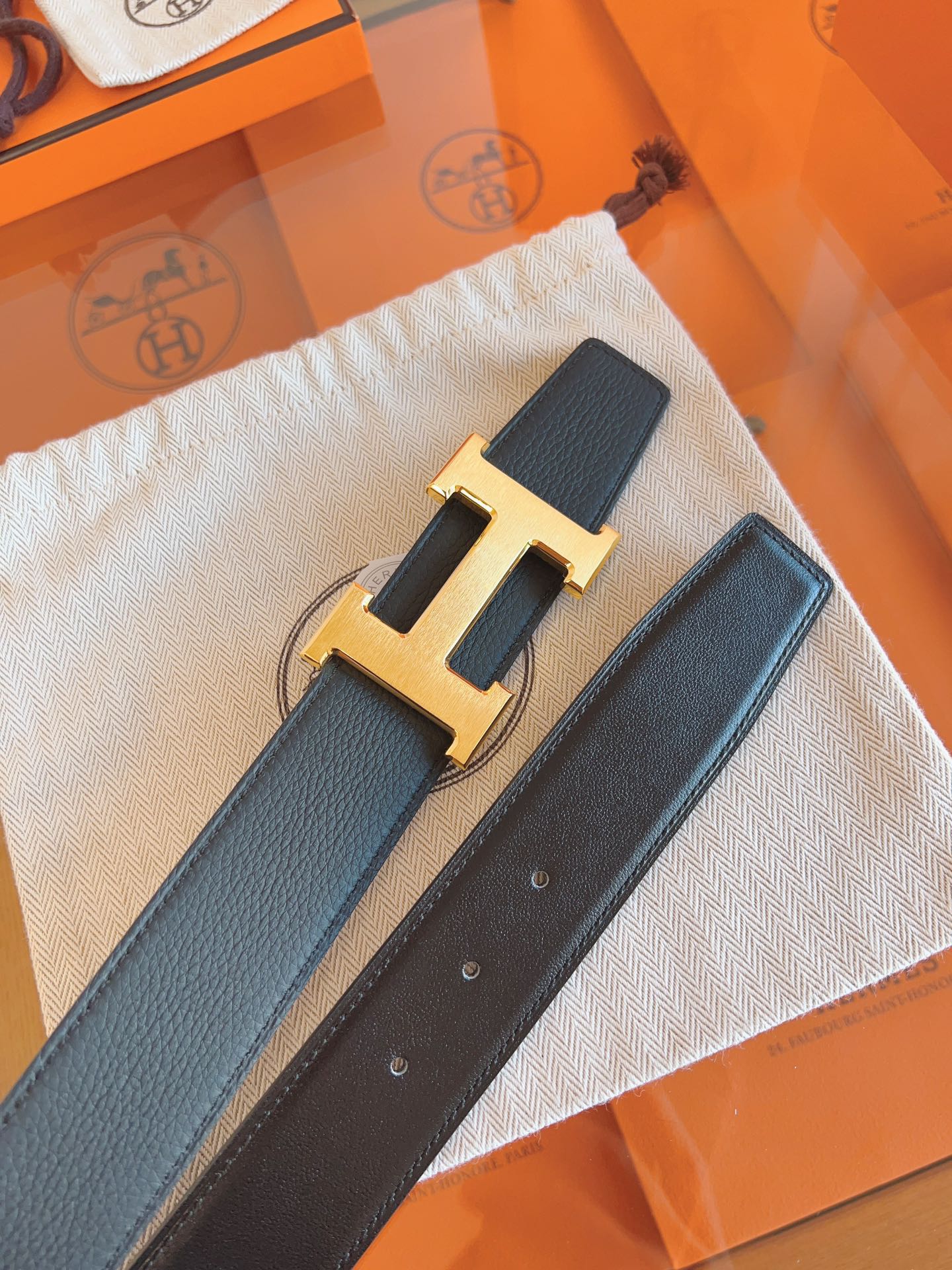Hermès Basic Belt Black S-m