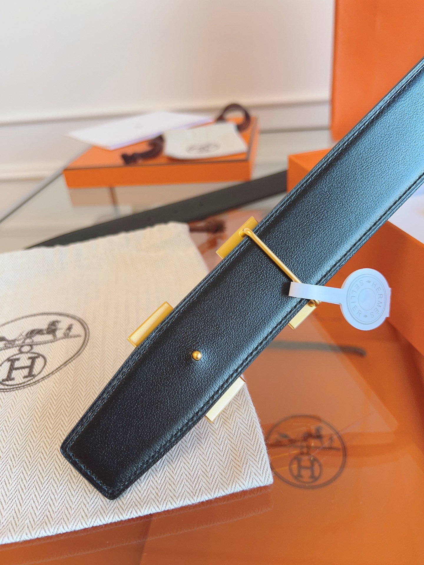 Hermès Basic Belt Black S-m