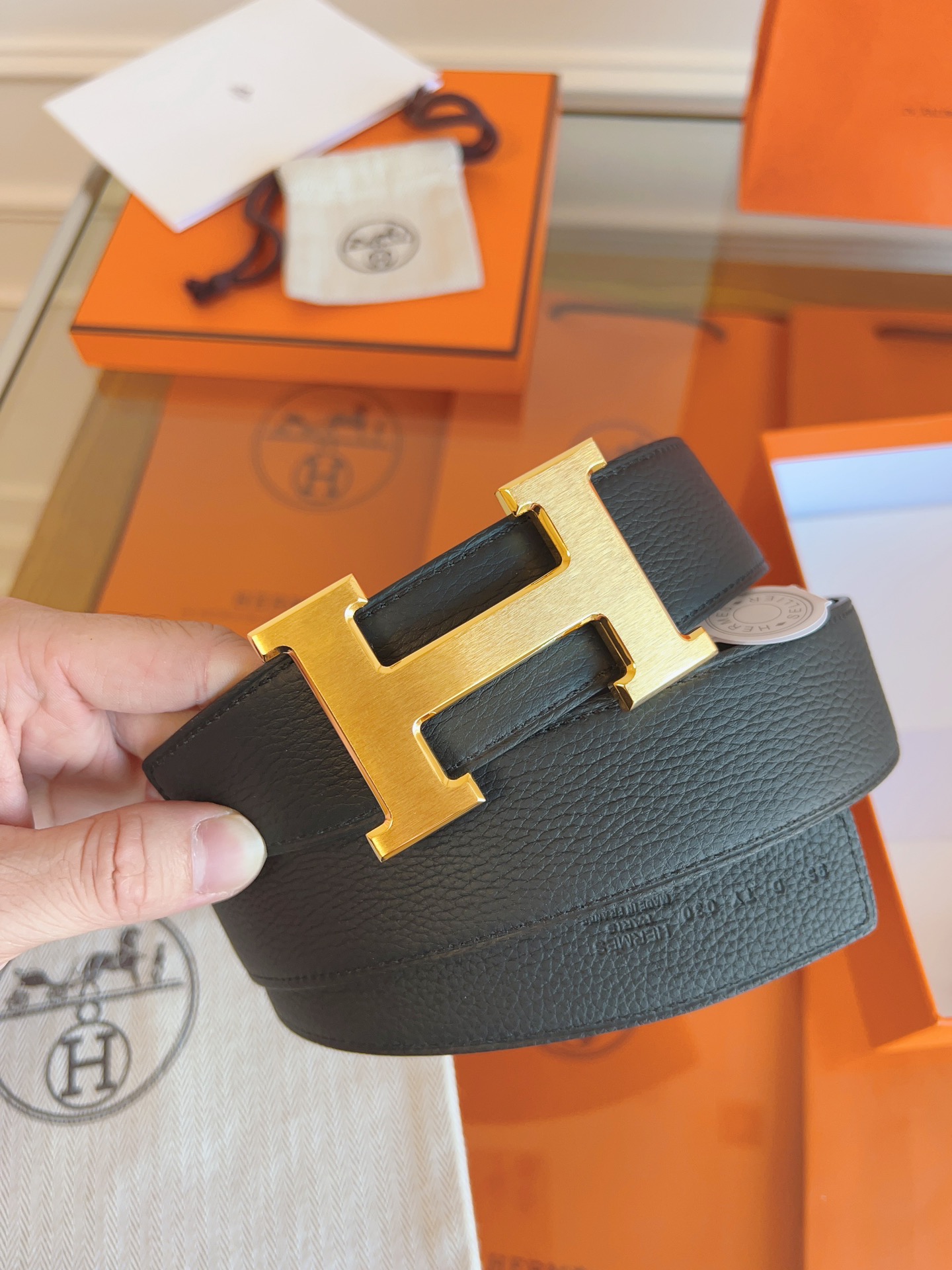 Hermès Basic Belt Black S-m