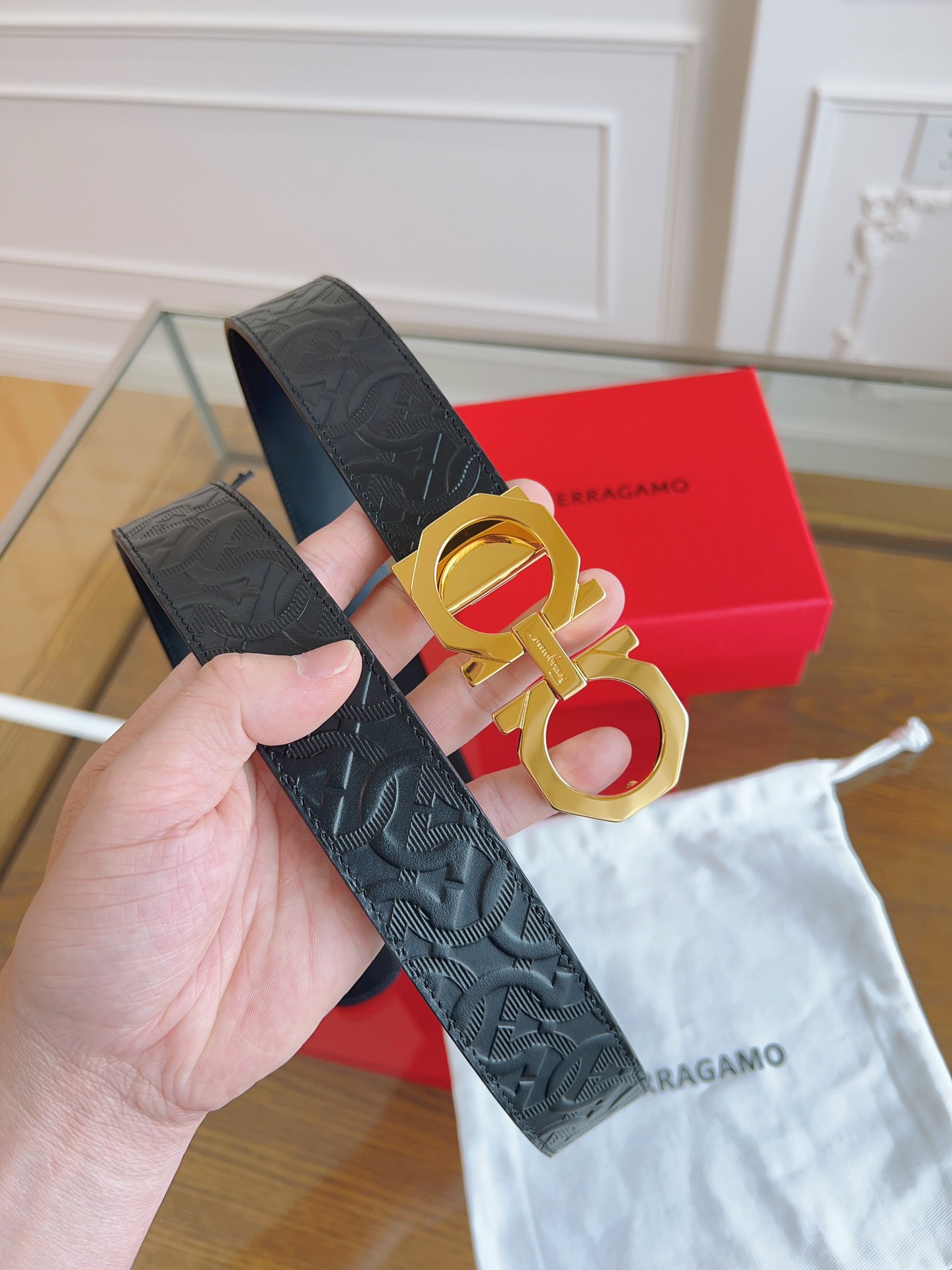 Salvatore Ferragamo Male Basic Belt Cow Leather M