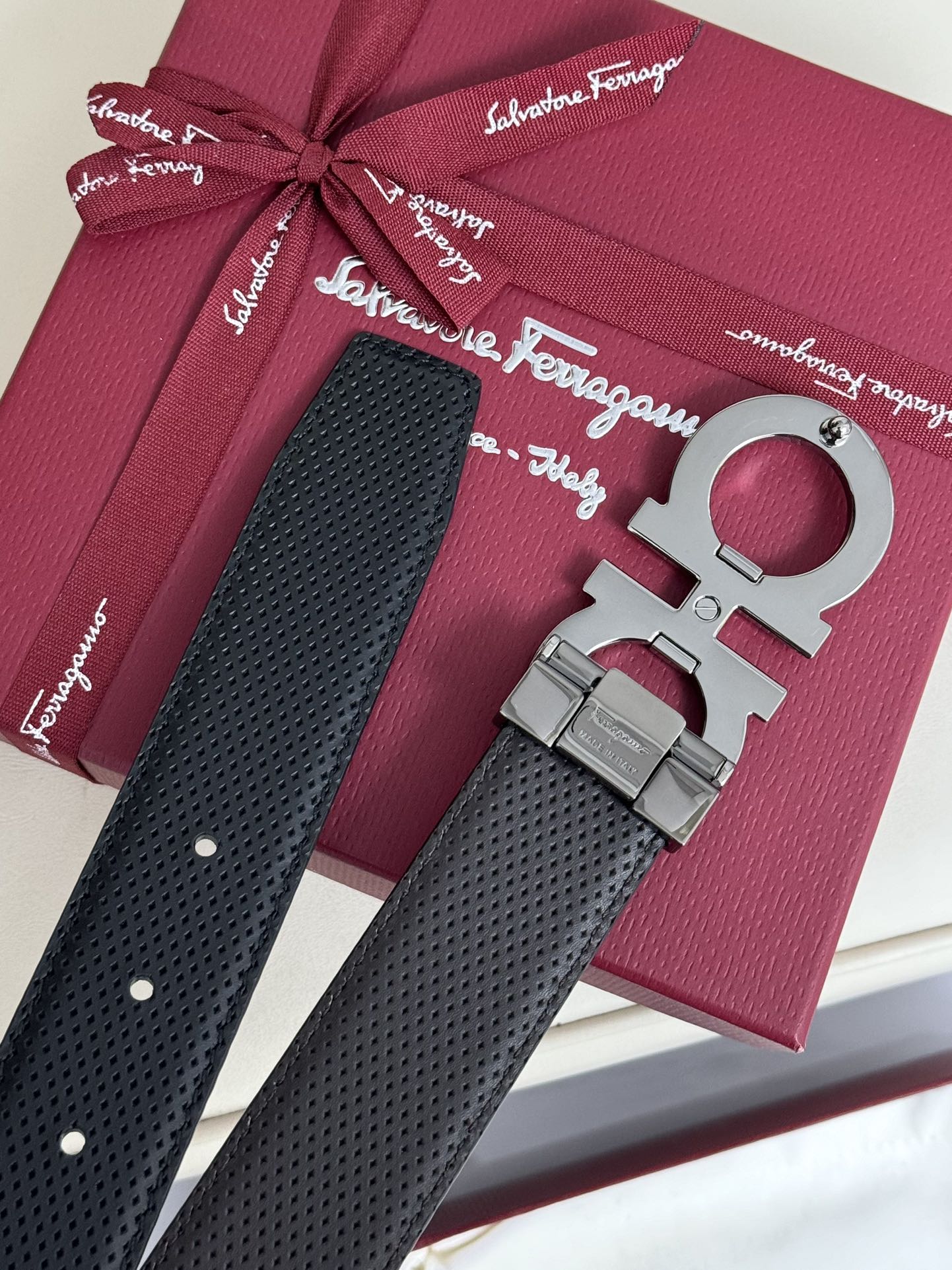 Salvatore Ferragamo Basic Belt Top Grain Leather