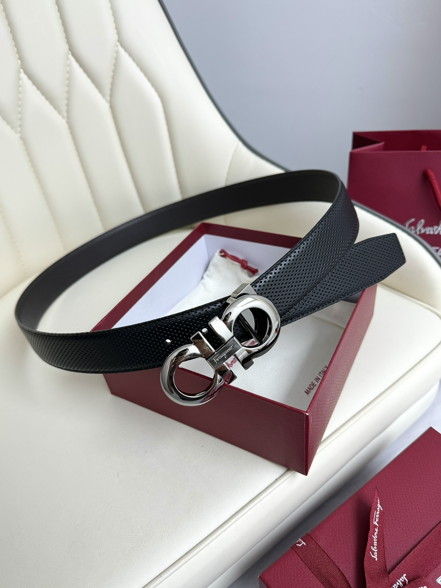 Salvatore Ferragamo Basic Belt Top Grain Leather