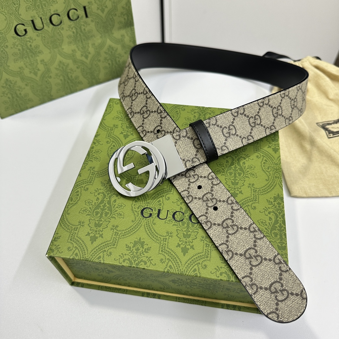 Gucci Basic Belt Cow Leather S-m