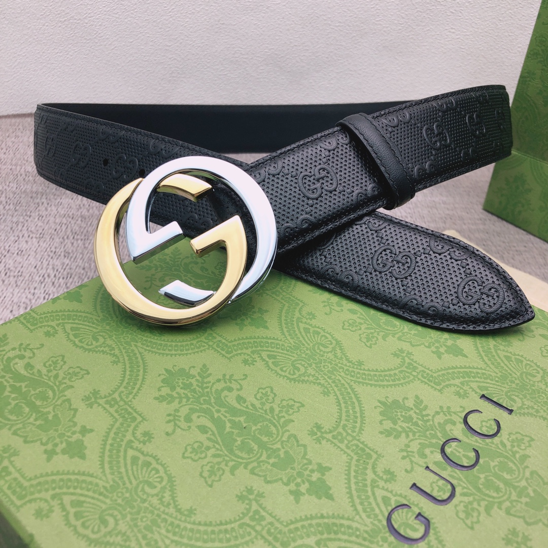 Gucci Male Leather Belt Top Grain Leather M