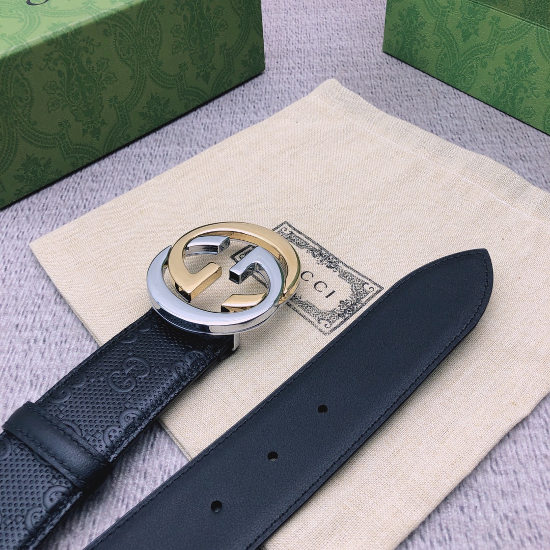 Gucci Male Leather Belt Top Grain Leather M