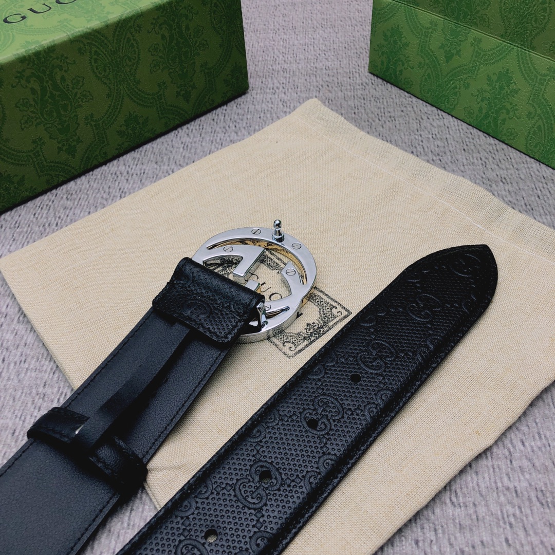 Gucci Male Leather Belt Top Grain Leather M