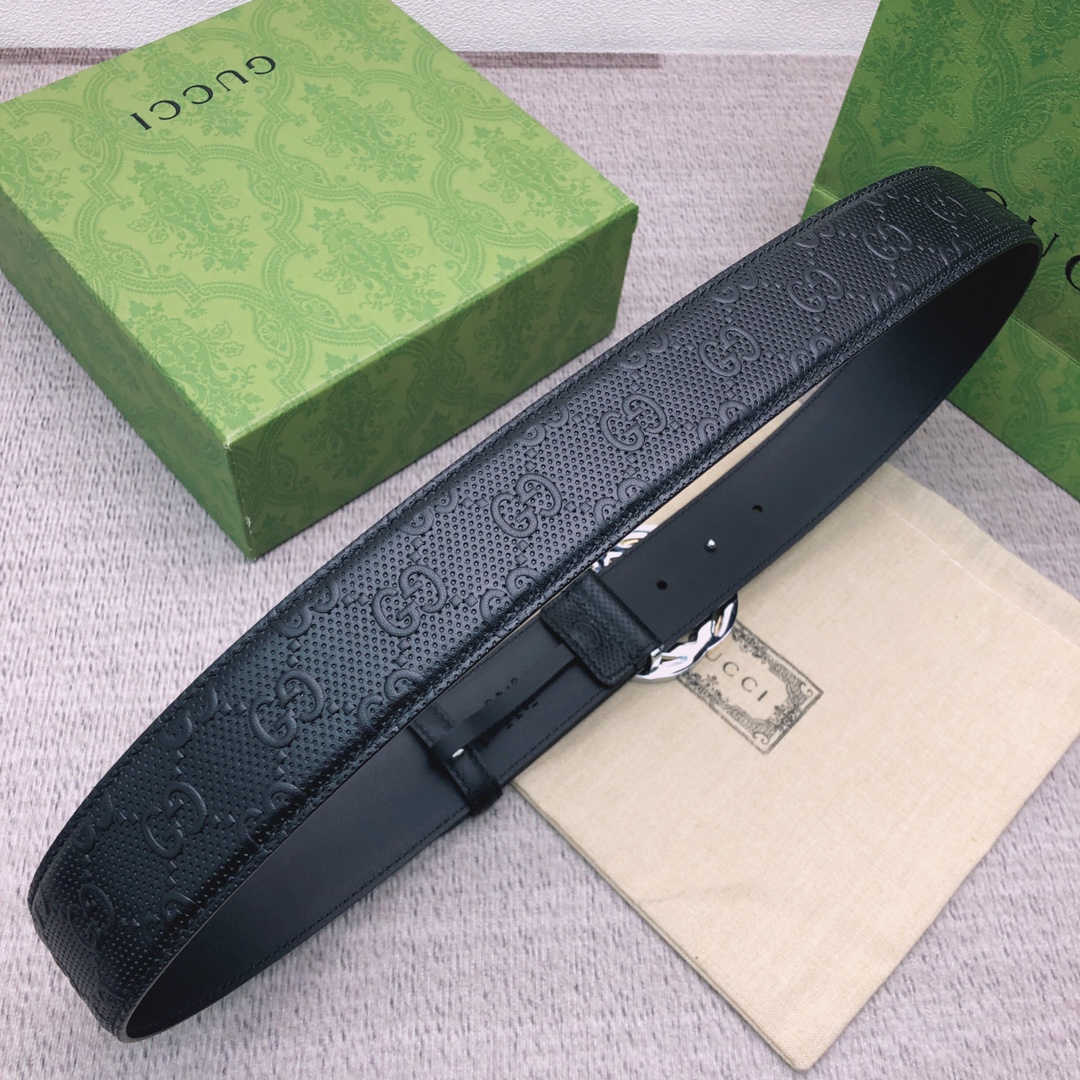 Gucci Male Leather Belt Top Grain Leather M