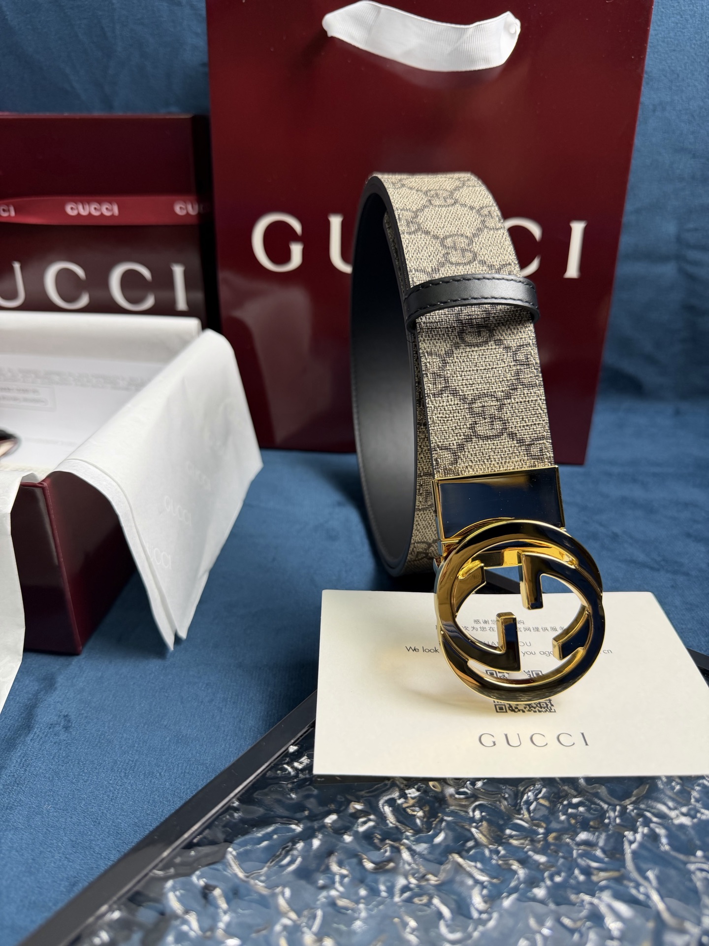 Gucci Leather Belt Top Grain Leather Black