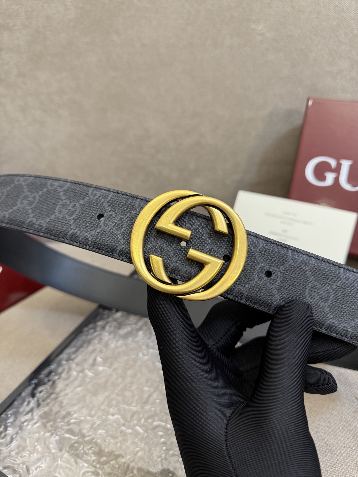 Gucci Basic Belt Canvas Black 13514-s-m