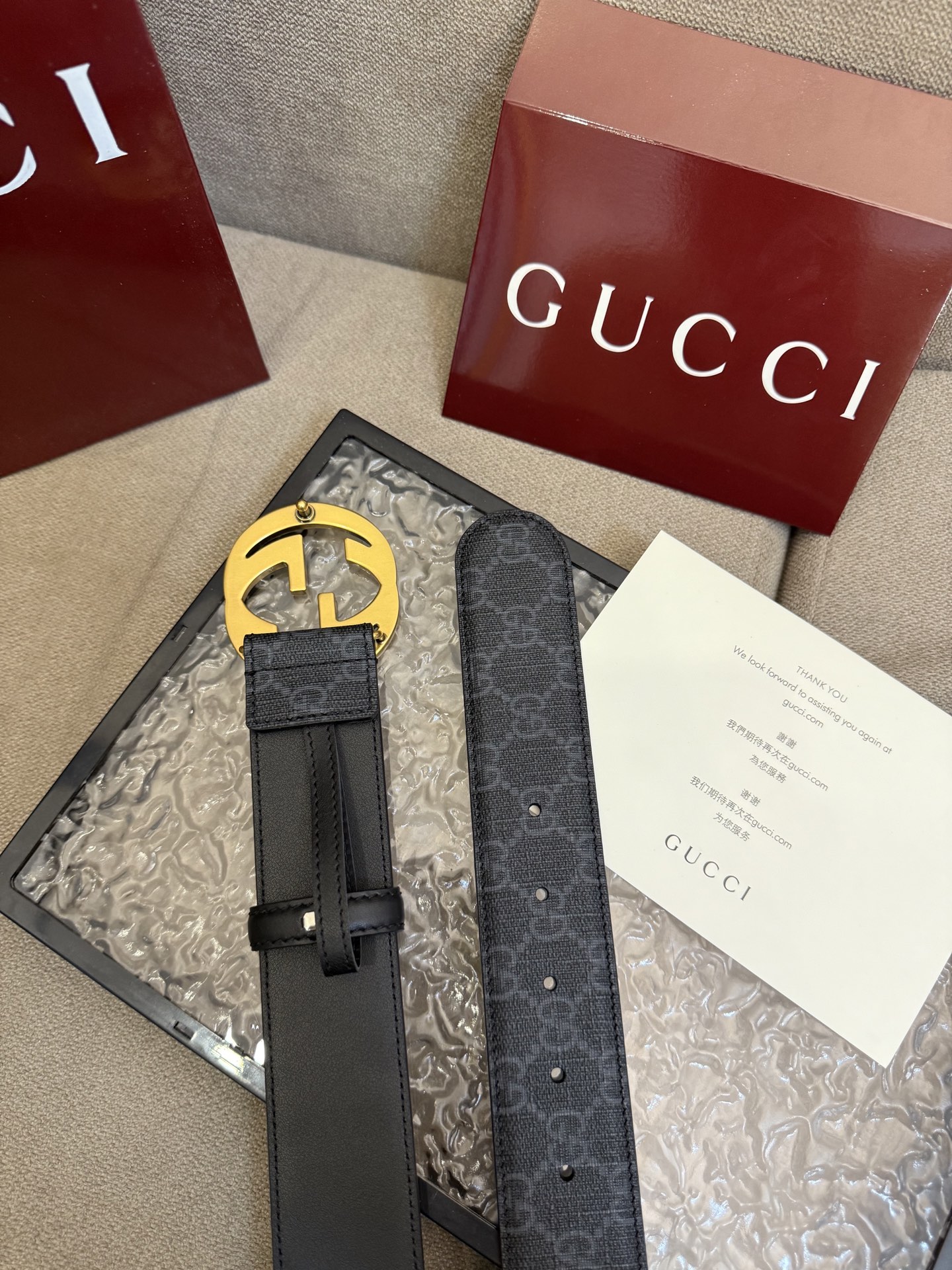 Gucci Basic Belt Canvas Black 13514-s-m