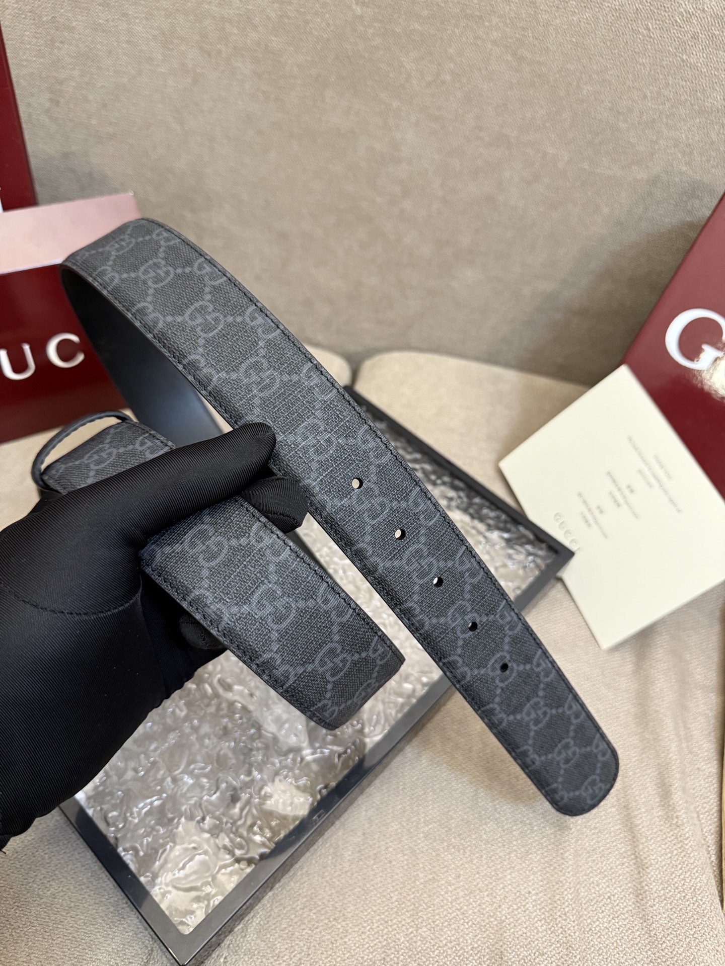 Gucci Basic Belt Canvas Black 13514-s-m