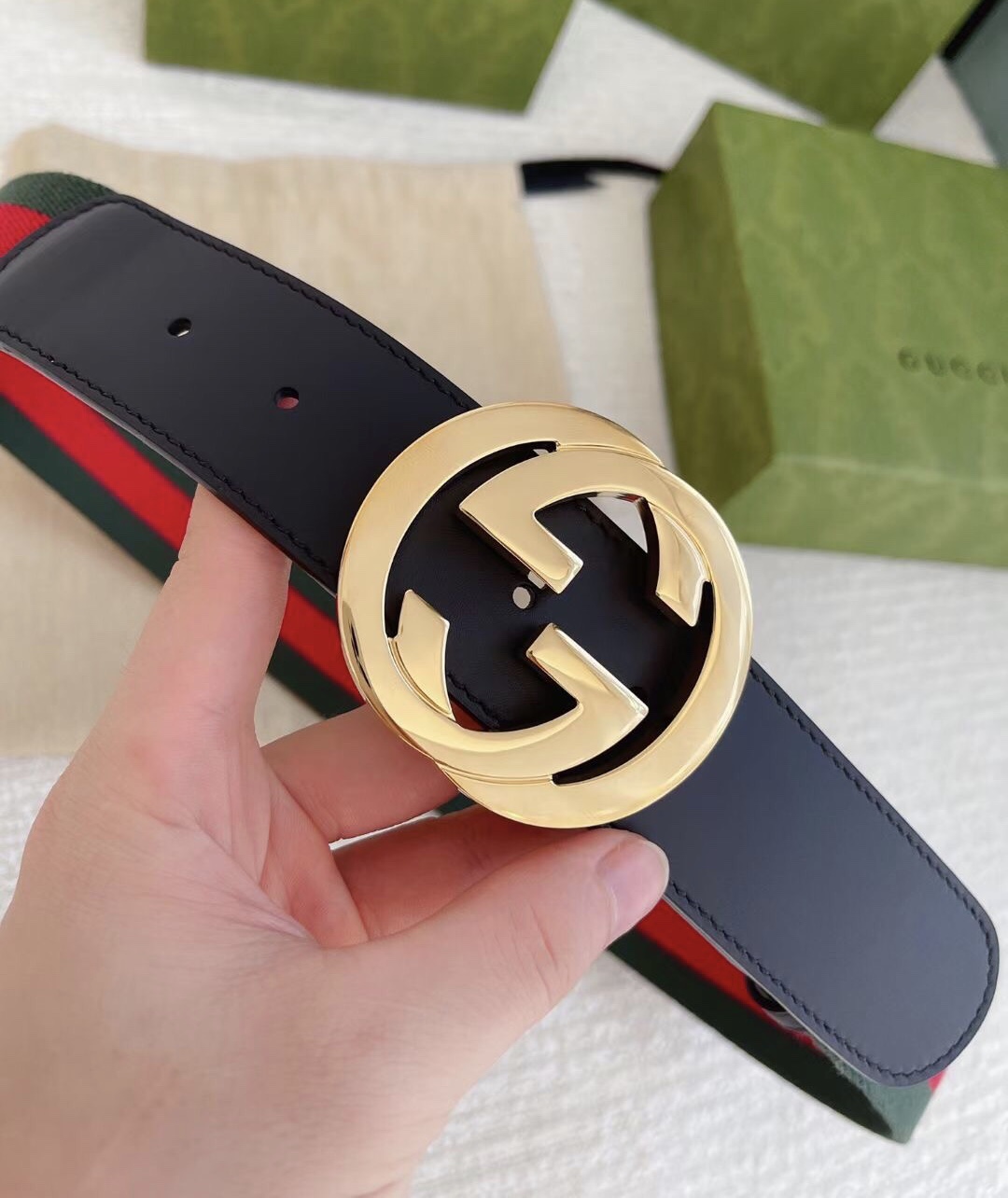 Gucci Basic Belt Cow Leather 38mm