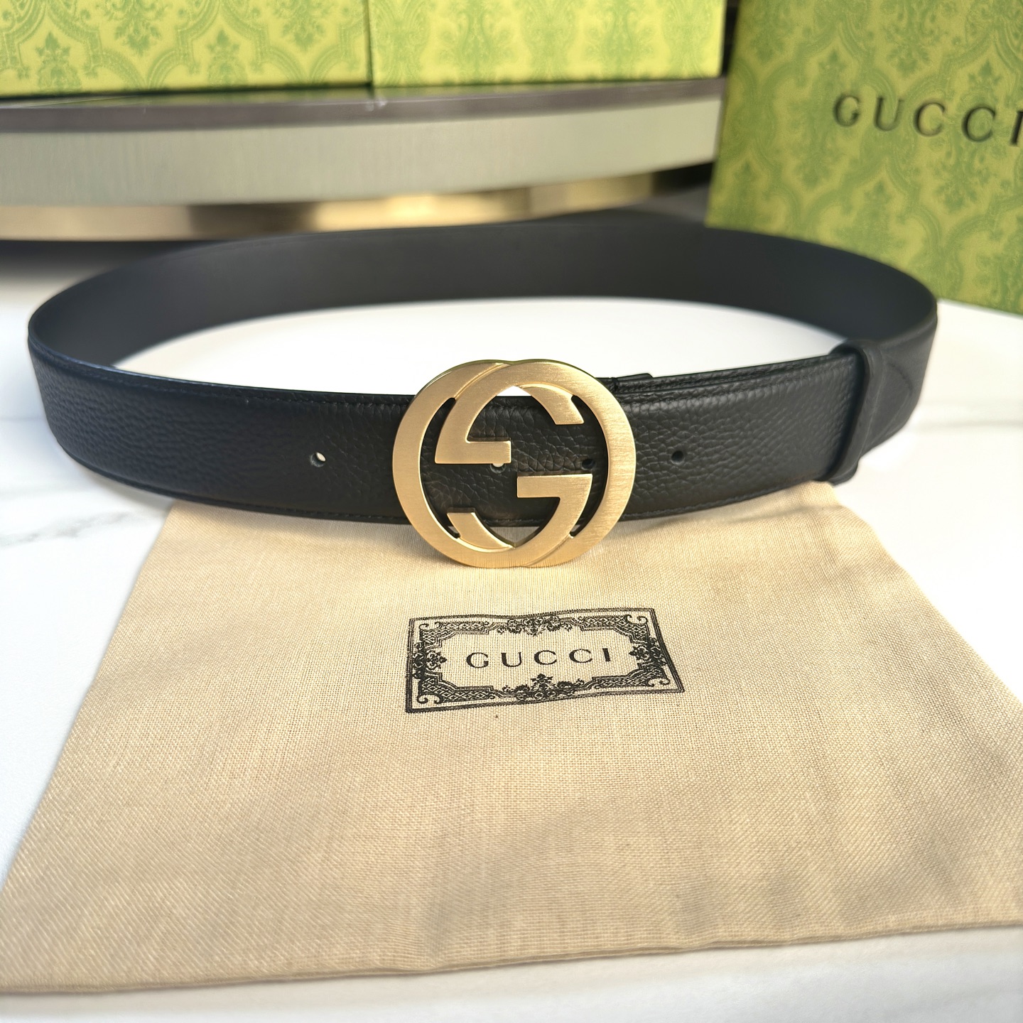 Gucci Male Basic Belt Cow Leather 13514