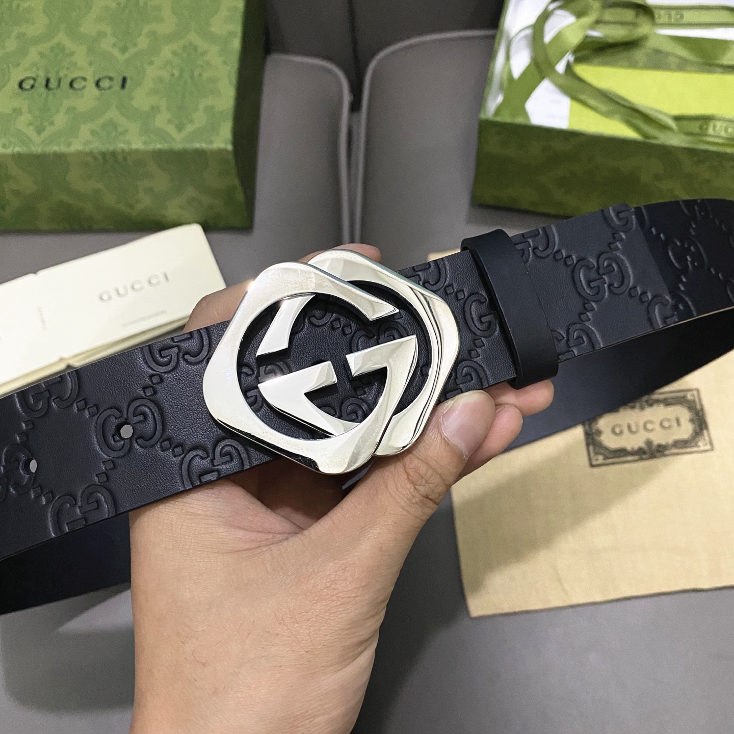 Gucci Male Basic Belt Cow Leather 13514