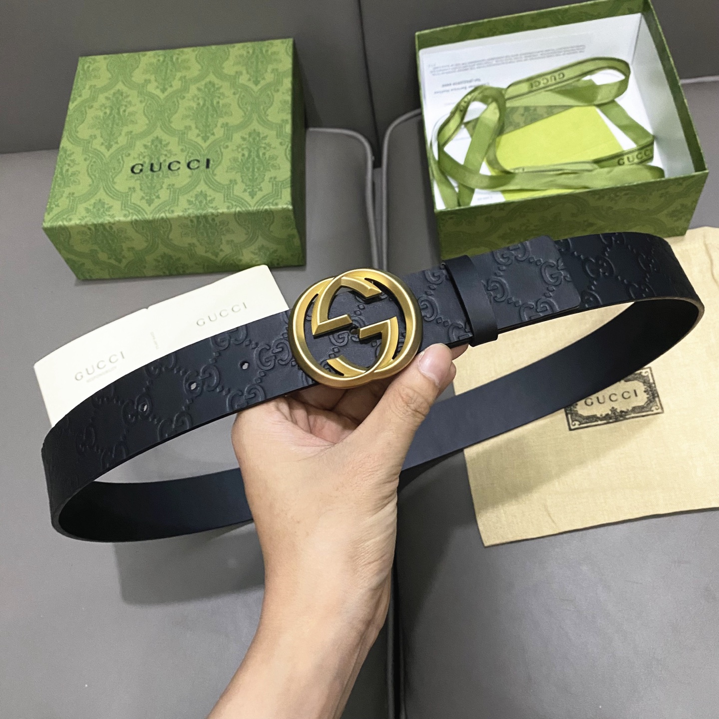 Gucci Male Basic Belt Cow Leather 13514