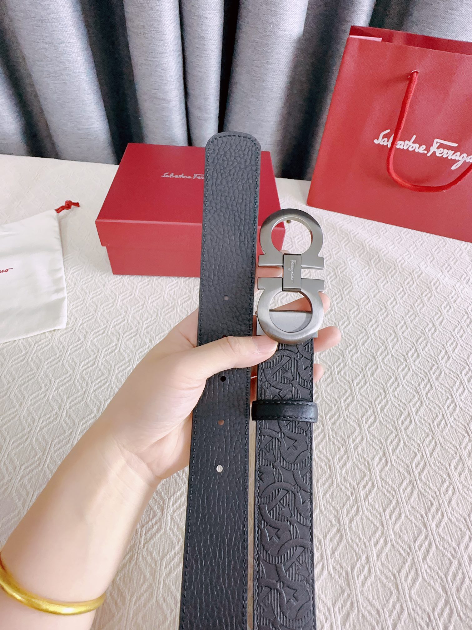 Salvatore Ferragamo Basic Belt Cow Leather 13514-m