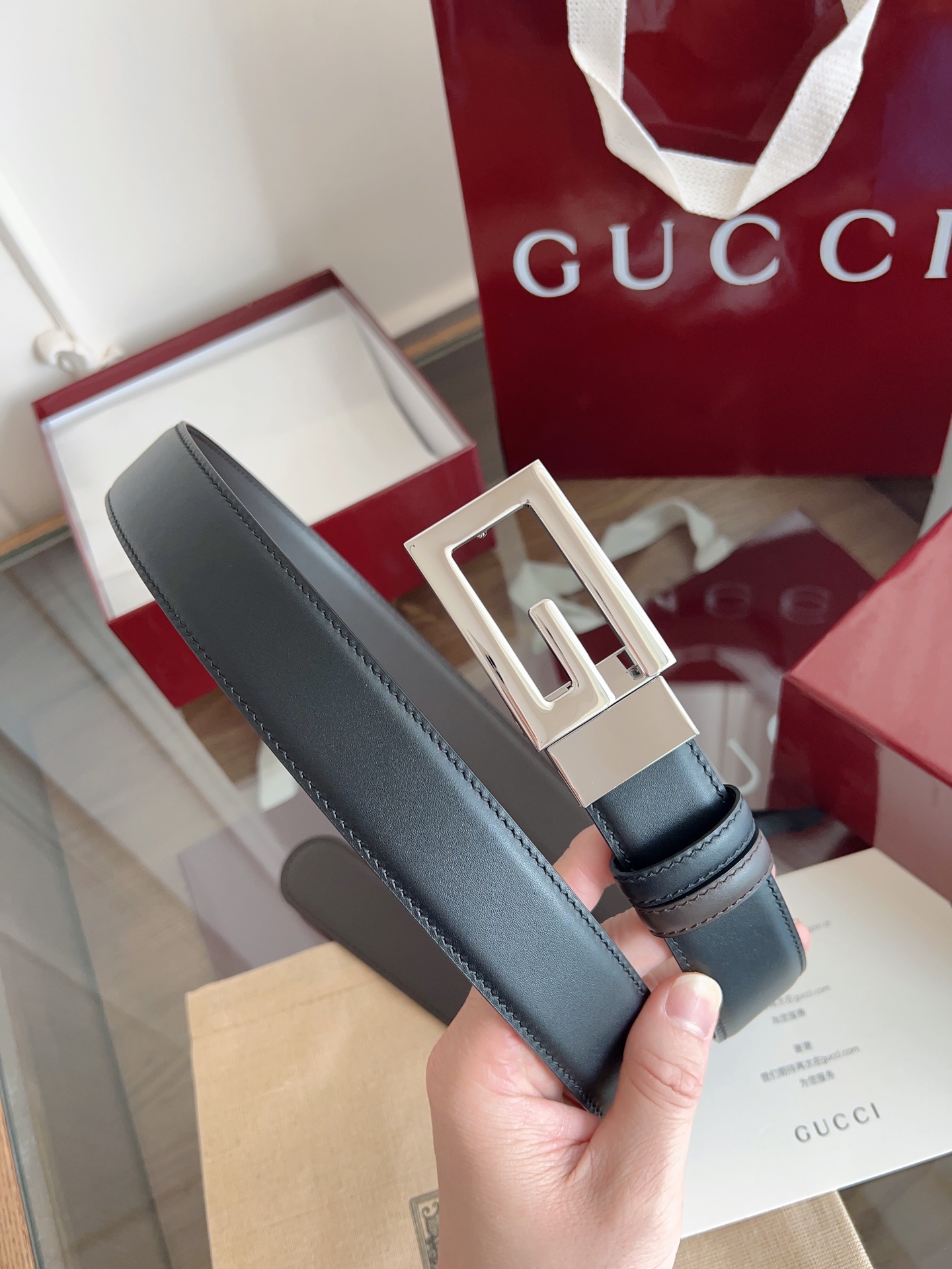 Gucci Basic Belt Cow Leather M