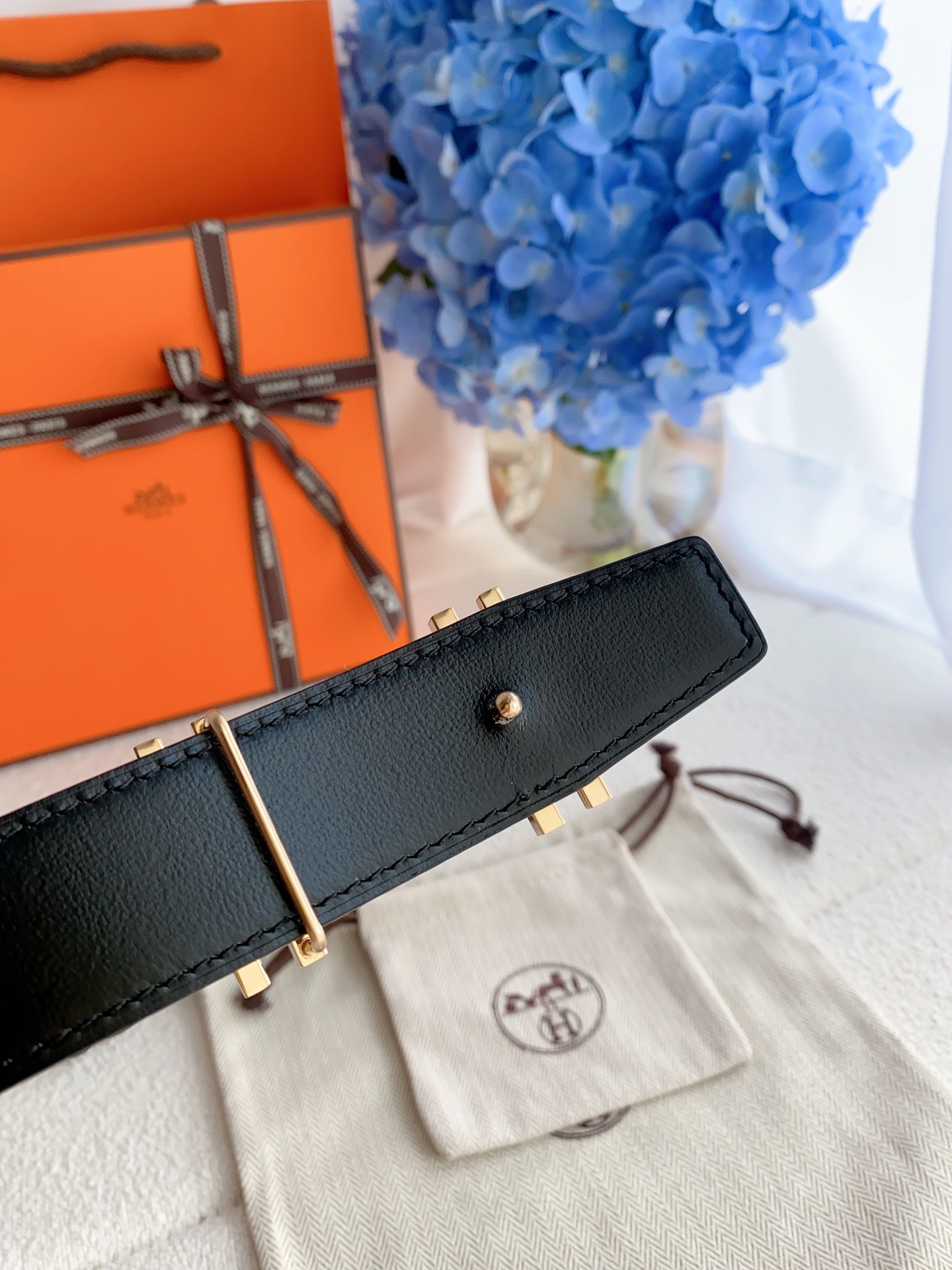 Hermès Male Leather Belt Cow Leather S-m