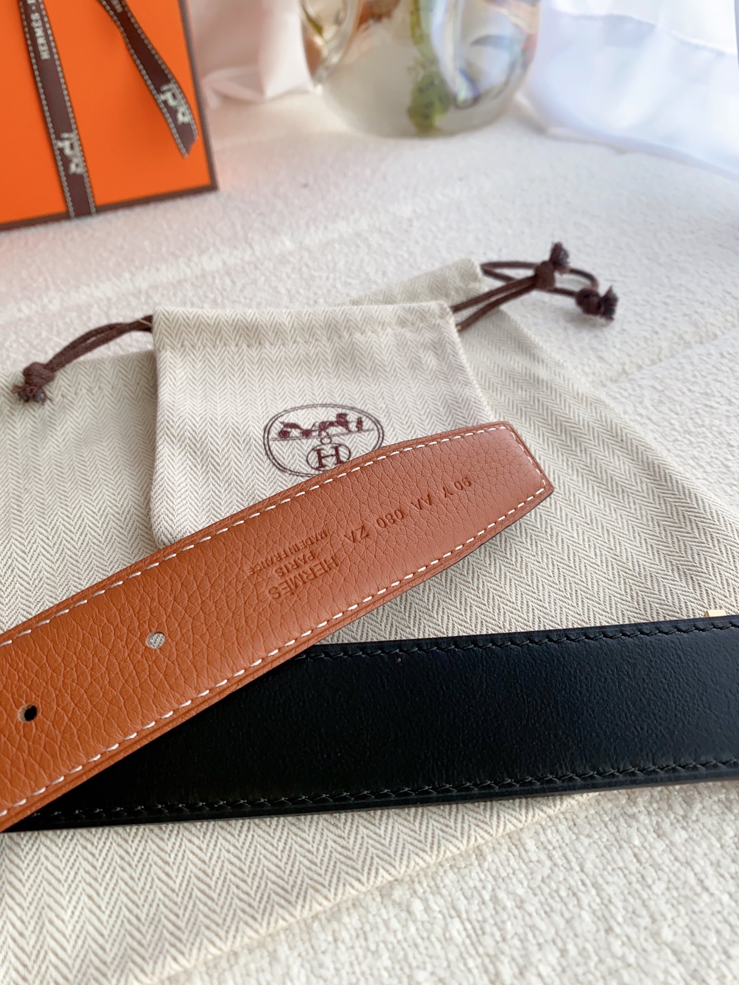 Hermès Male Leather Belt Cow Leather S-m