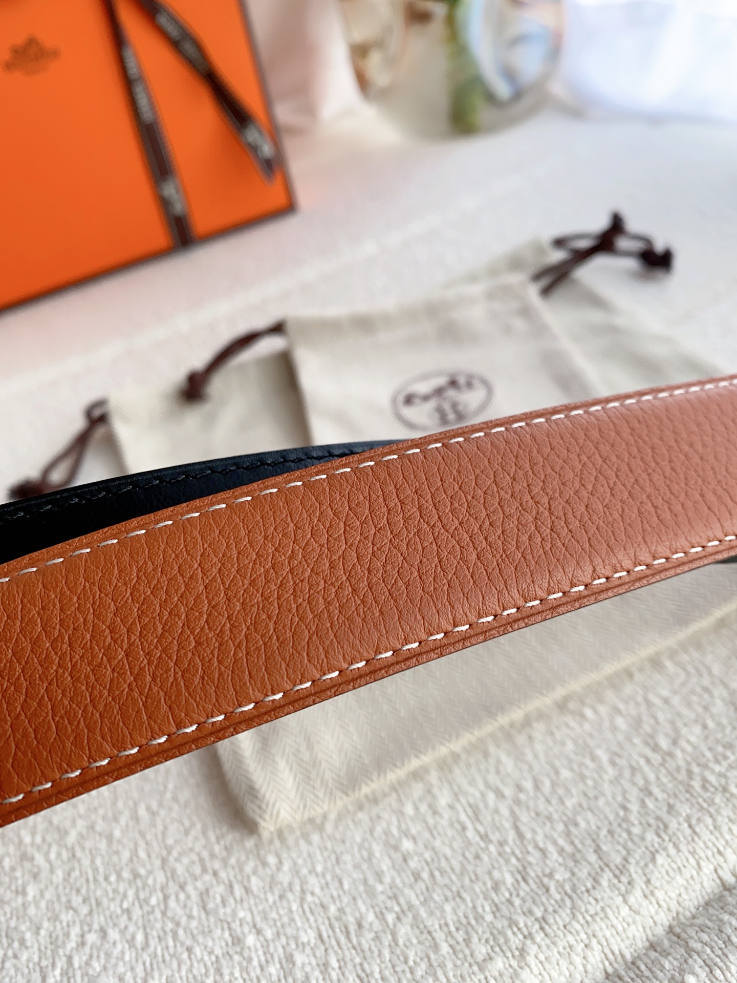Hermès Male Leather Belt Cow Leather S-m