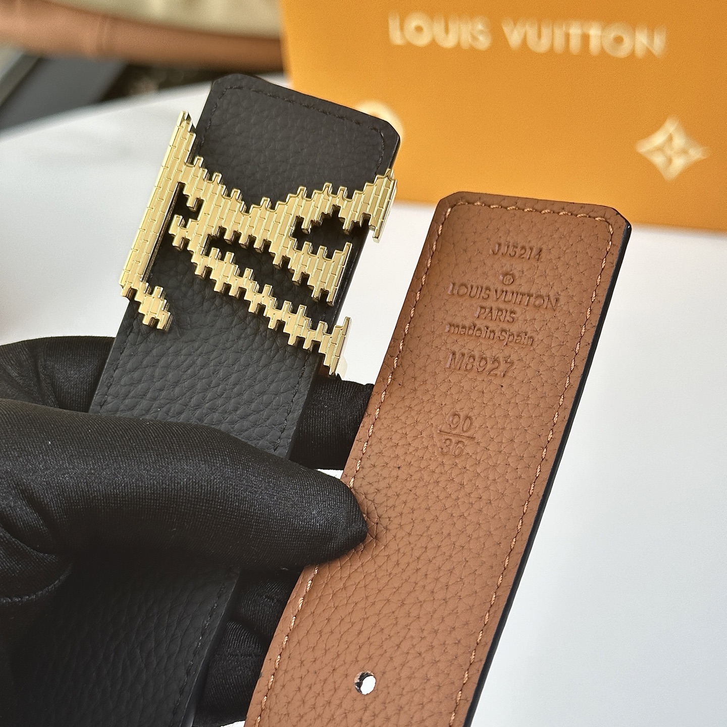 Louis Vuitton Male Basic Belt Cow Leather S-l