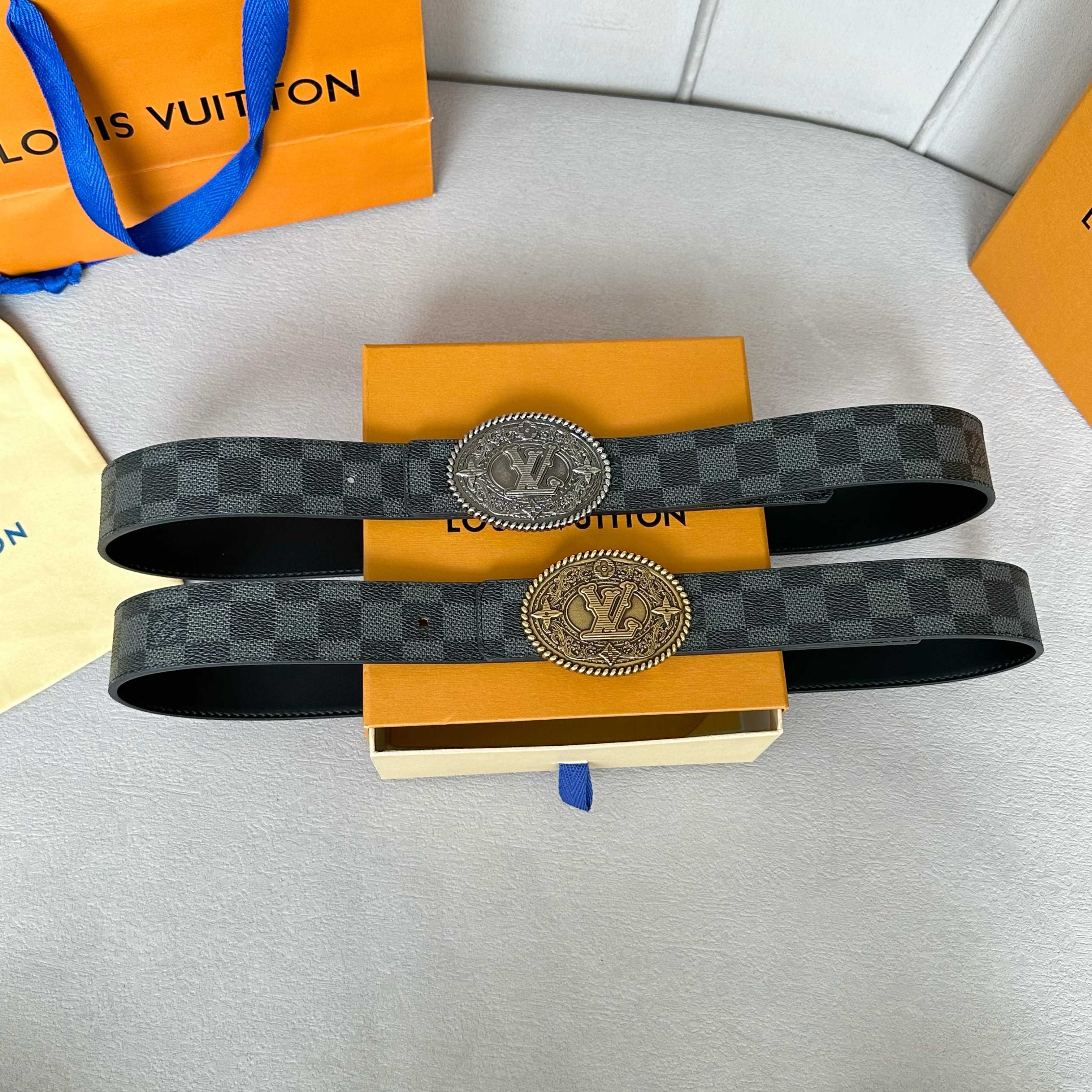 Louis Vuitton Male Basic Belt Cow Leather S-l