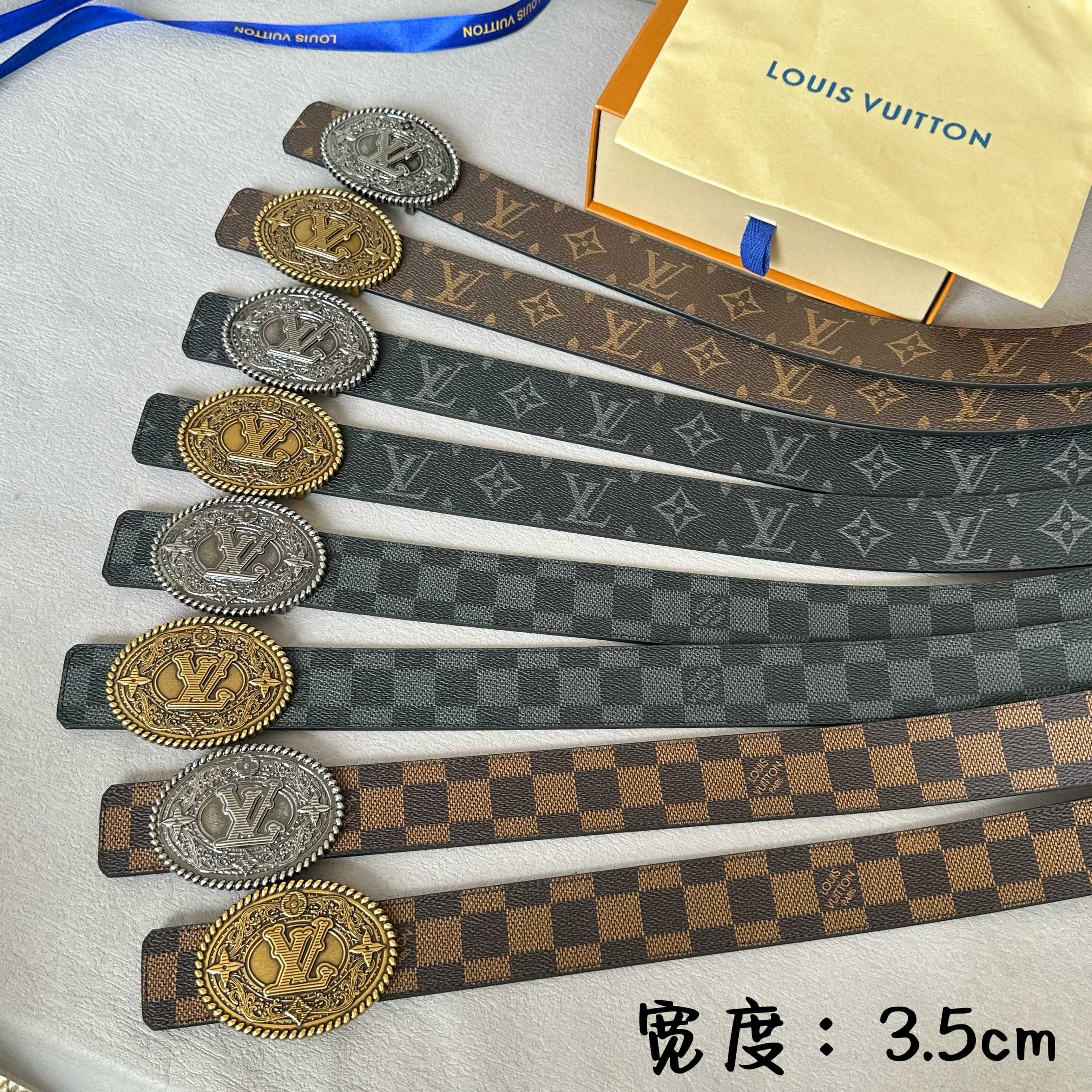 Louis Vuitton Male Basic Belt Cow Leather S-l