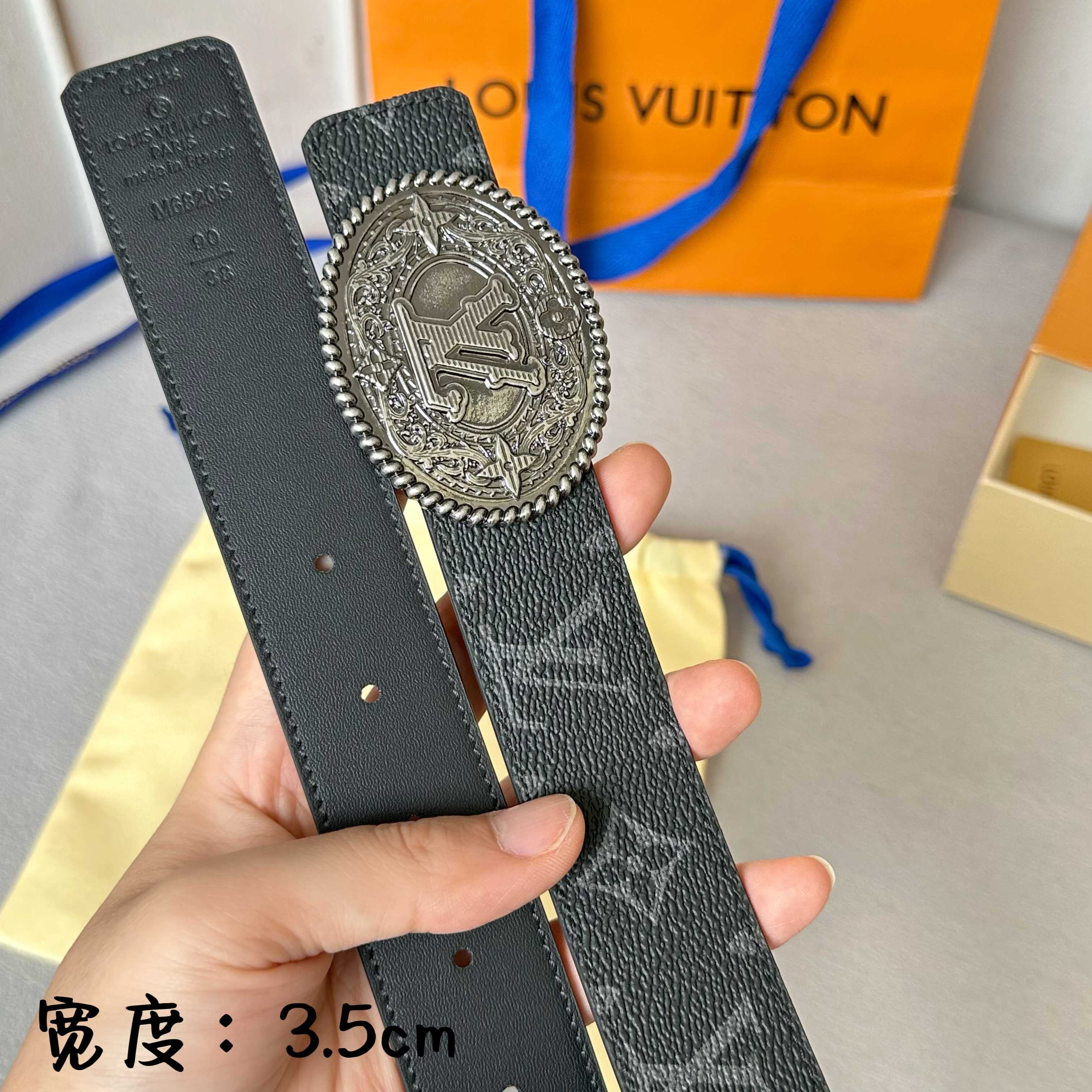 Louis Vuitton Male Basic Belt Cow Leather S-l