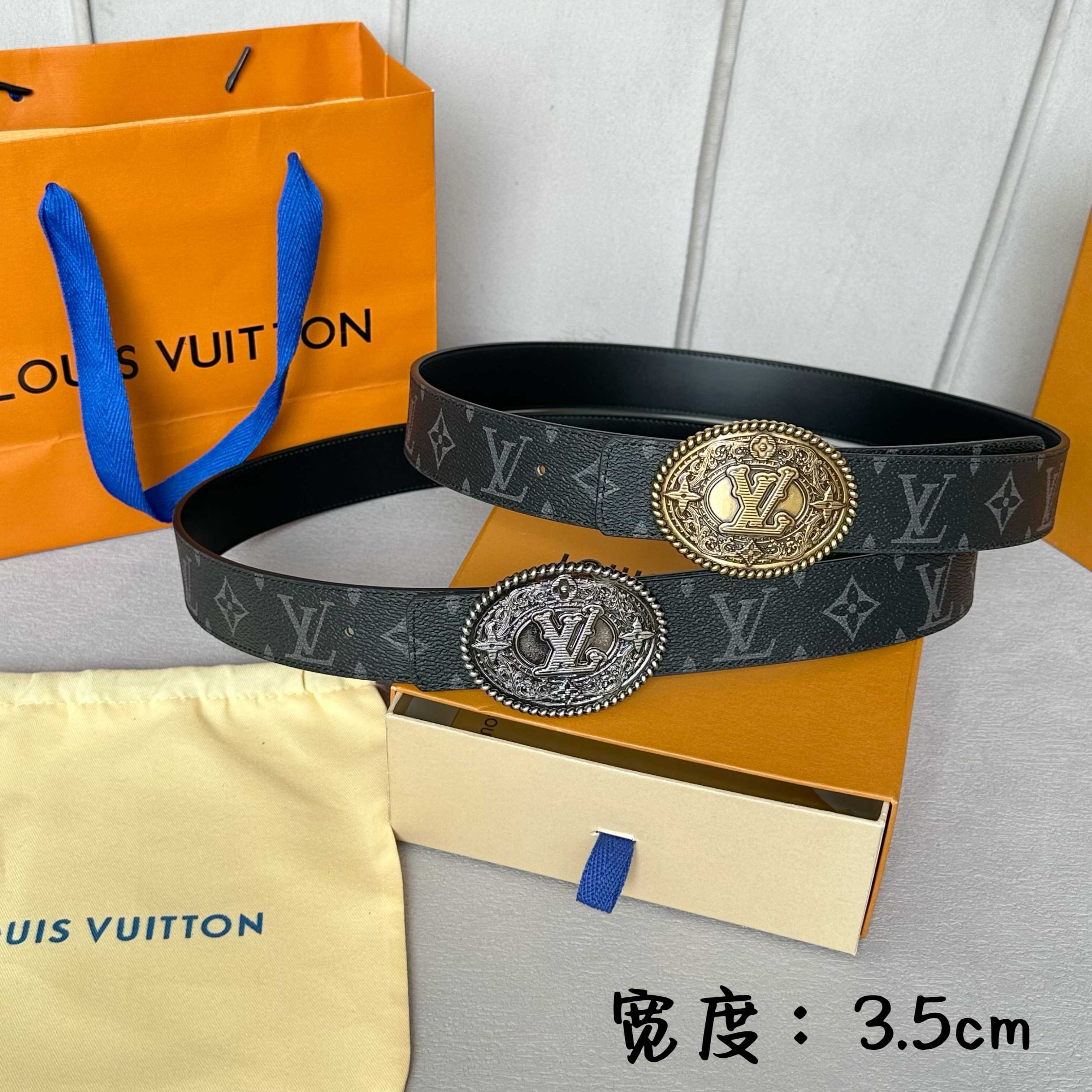 Louis Vuitton Male Basic Belt Cow Leather S-l