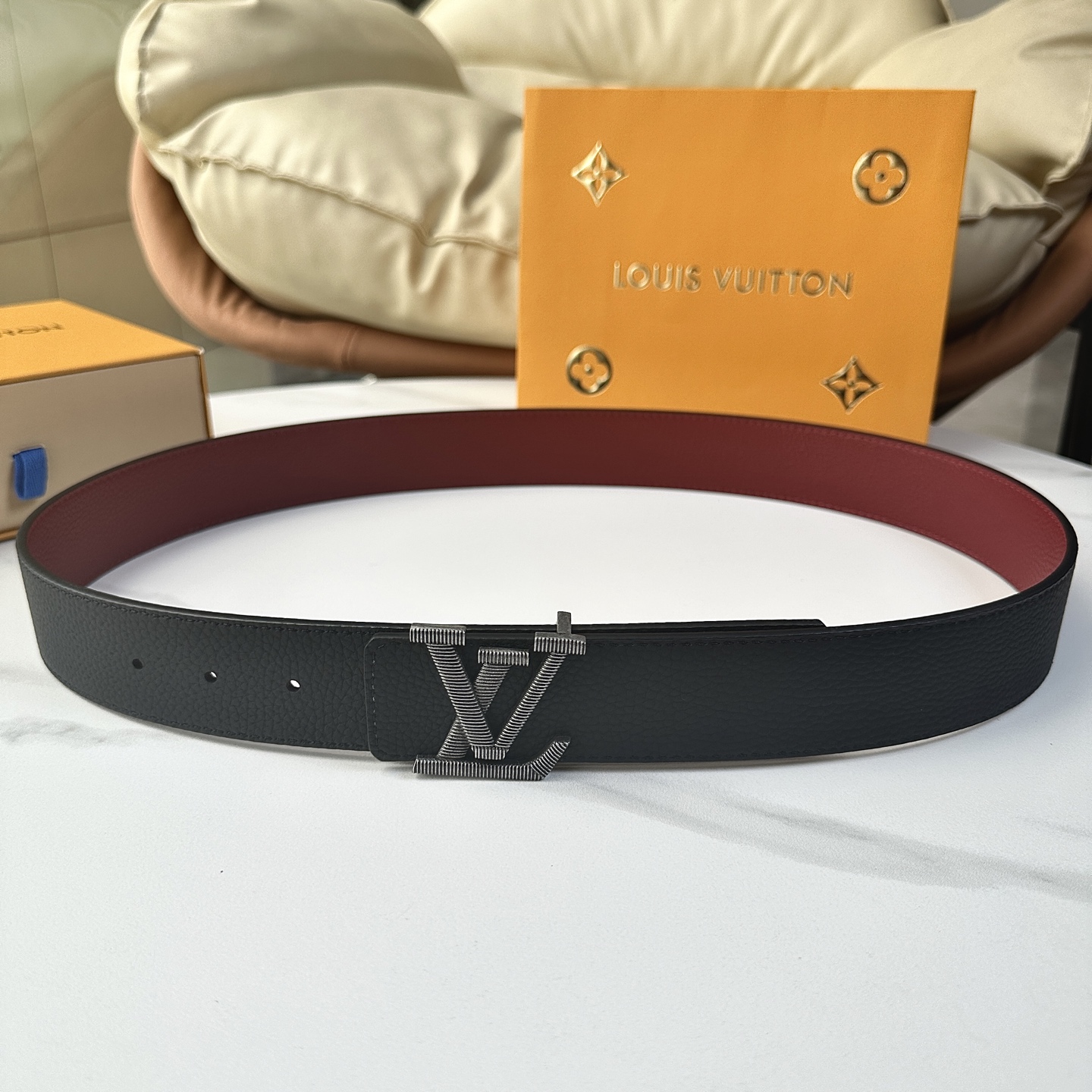 Louis Vuitton Male Basic Belt Cow Leather S-l