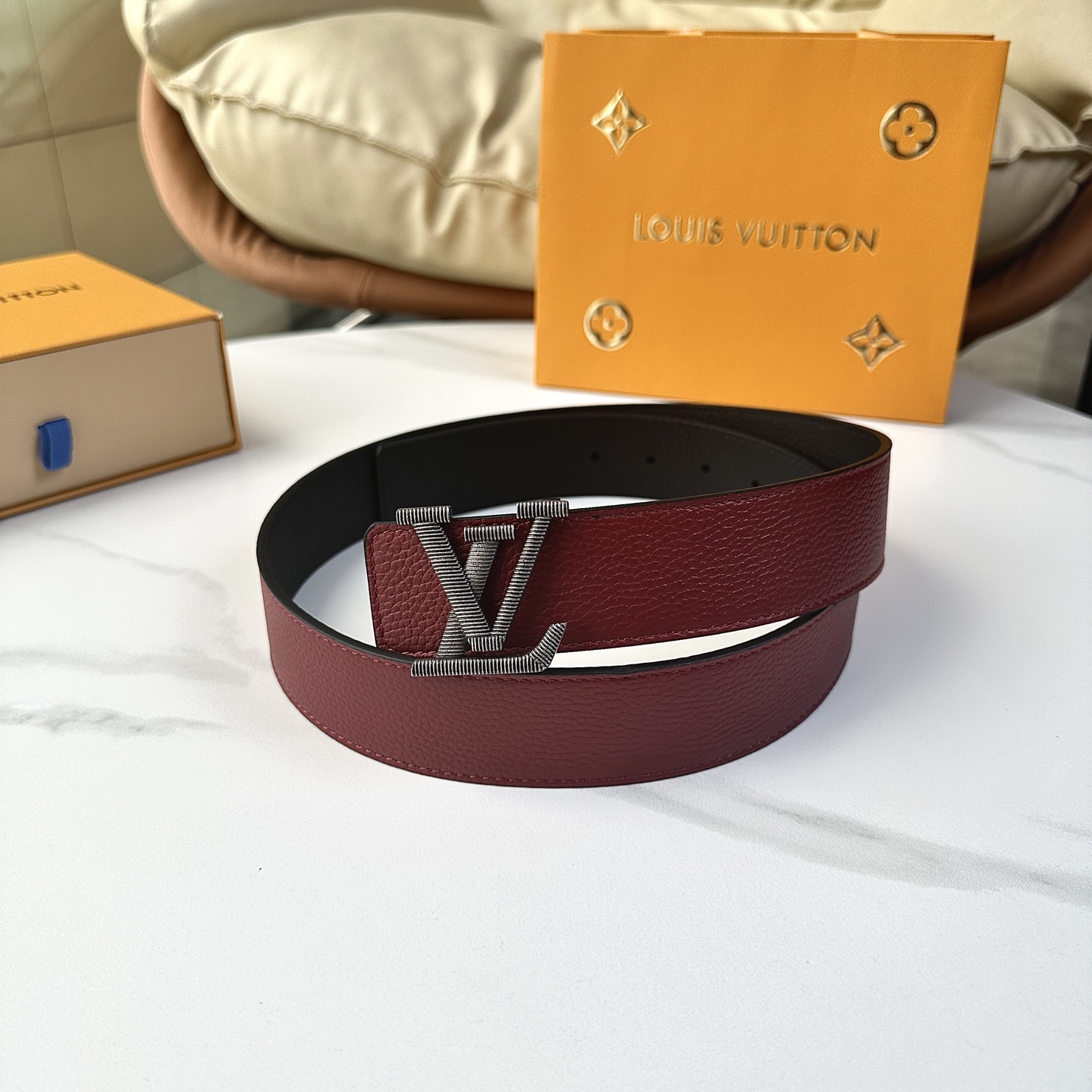 Louis Vuitton Male Basic Belt Cow Leather S-l