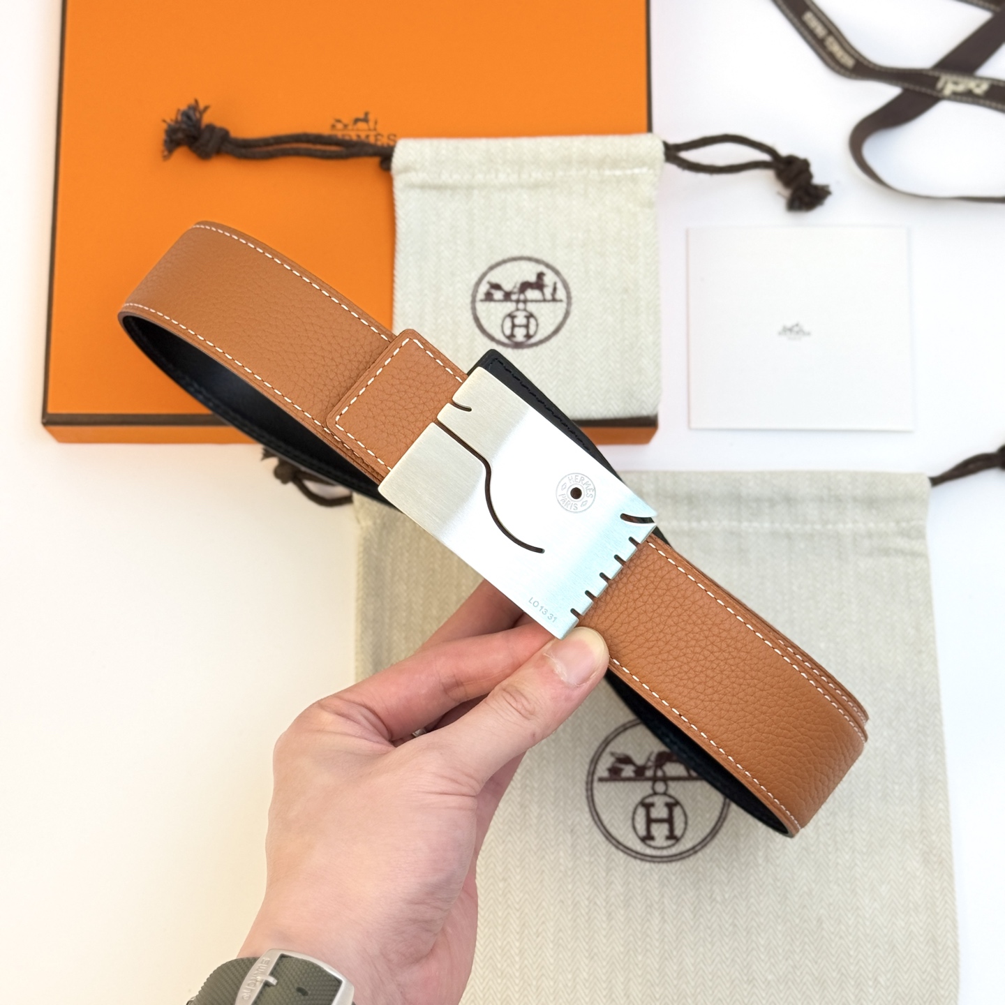 Hermès Male Basic Belt 38mm-s-m-l