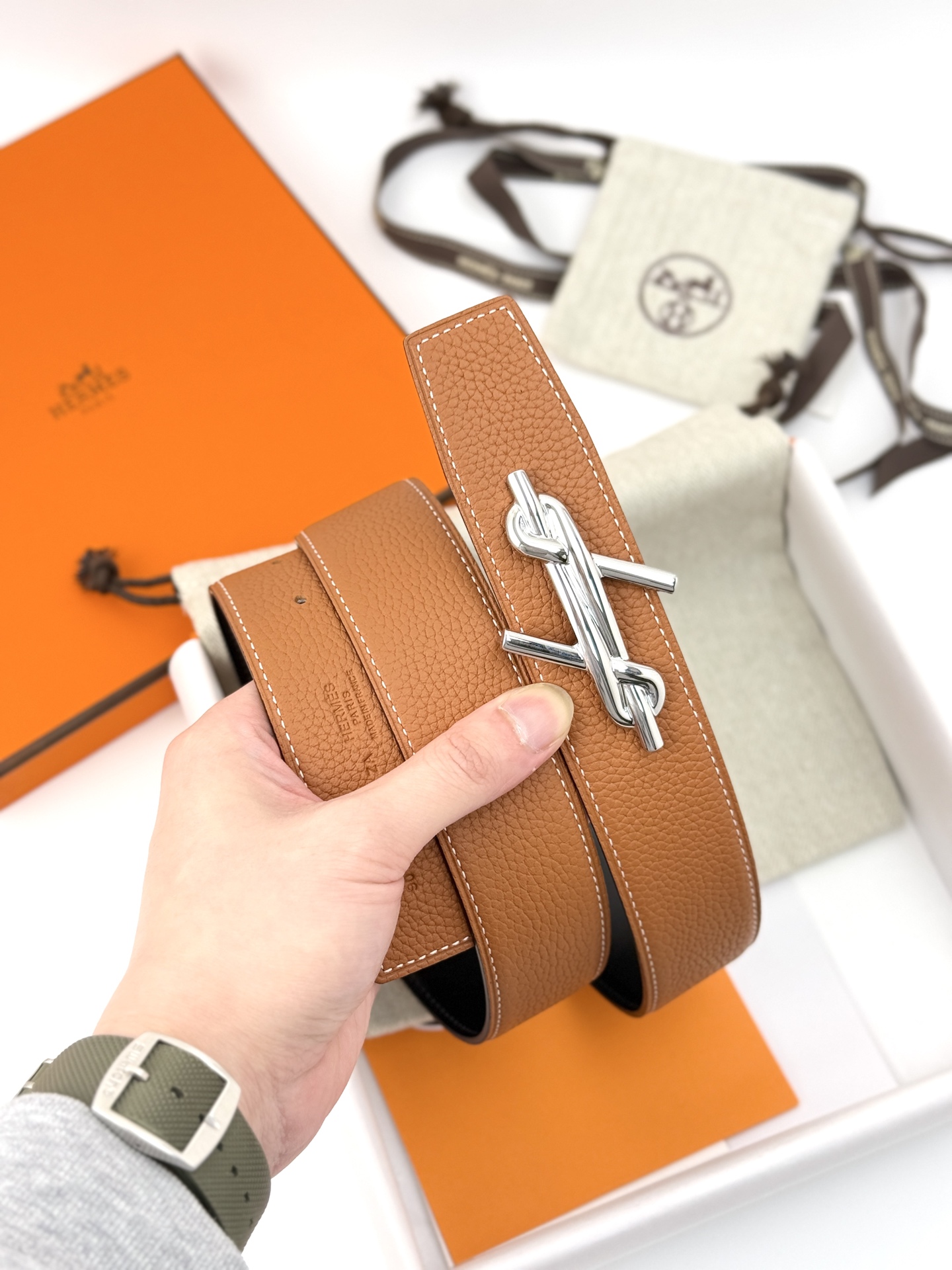 Hermès Male Basic Belt 38mm-s-m-l