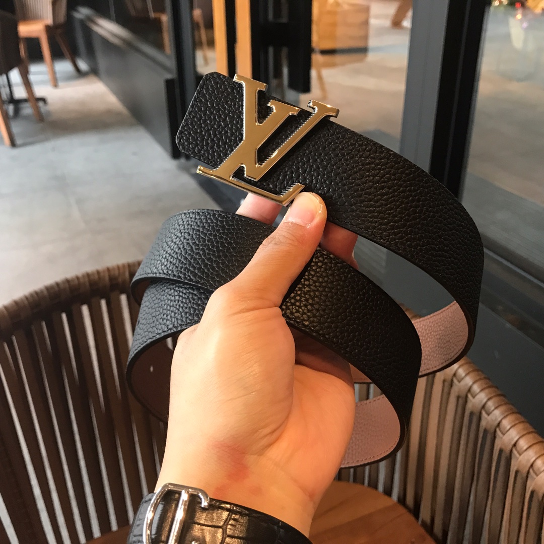 Louis Vuitton Male Leather Belt Cow Leather L