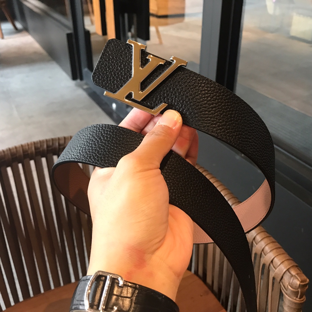 Louis Vuitton Male Leather Belt Cow Leather L