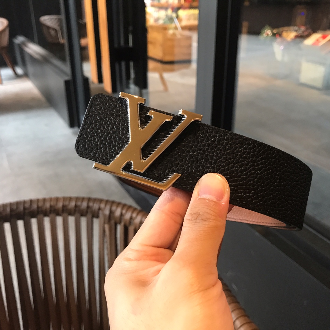 Louis Vuitton Male Leather Belt Cow Leather L