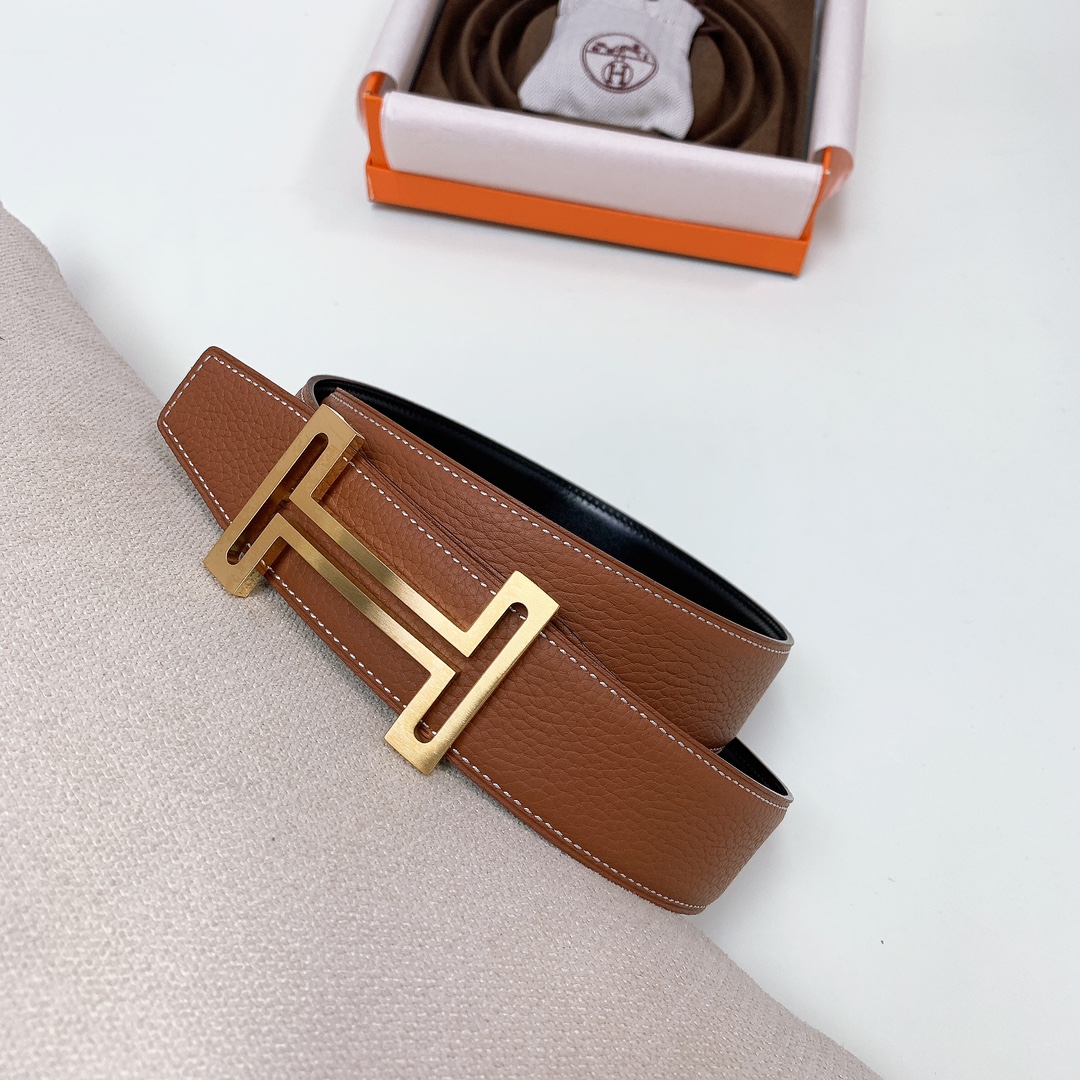Hermès Male Leather Belt Wide Width